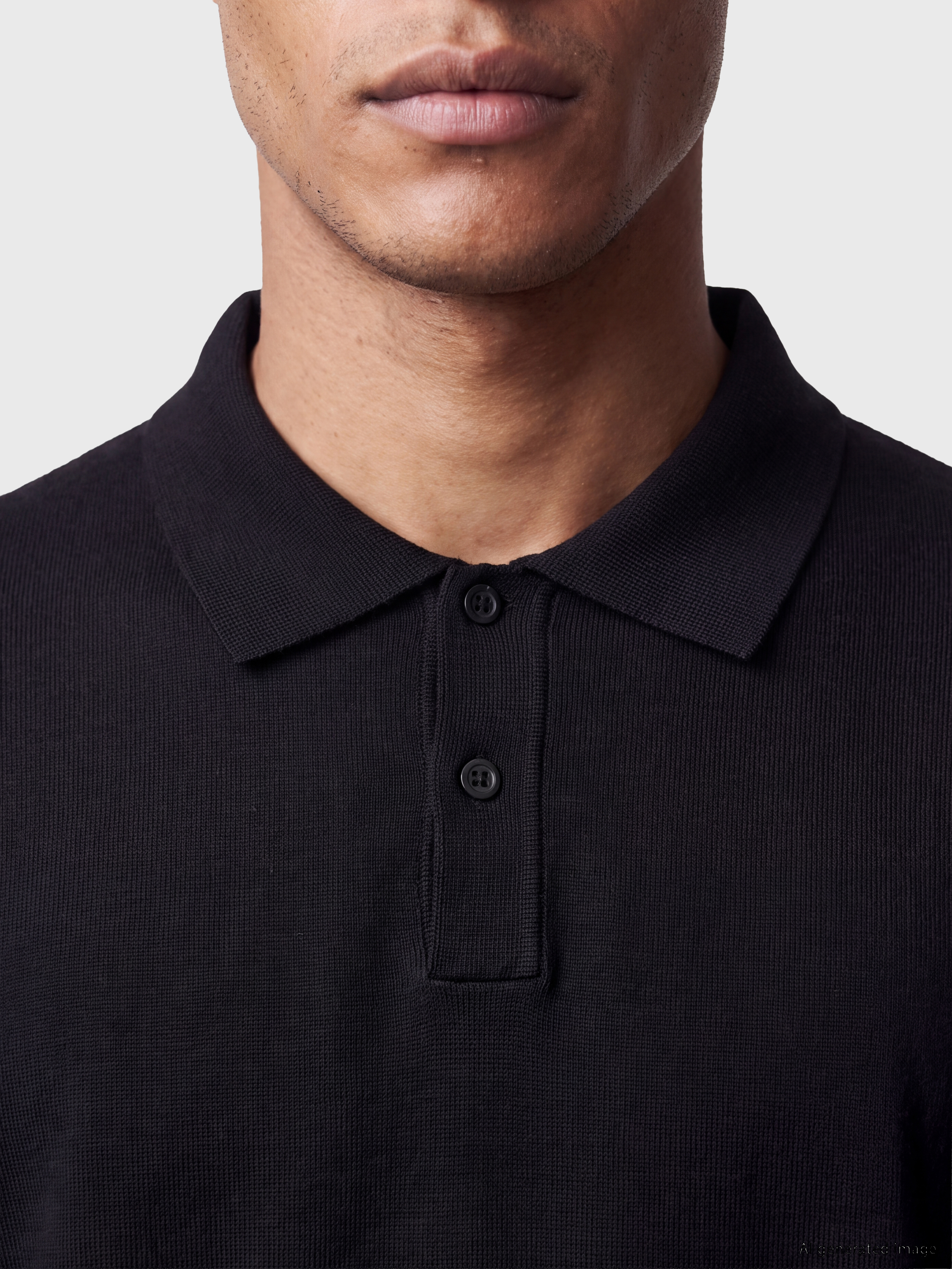 LCW Vision Polo Yaka Erkek Triko Tişört görsel 3