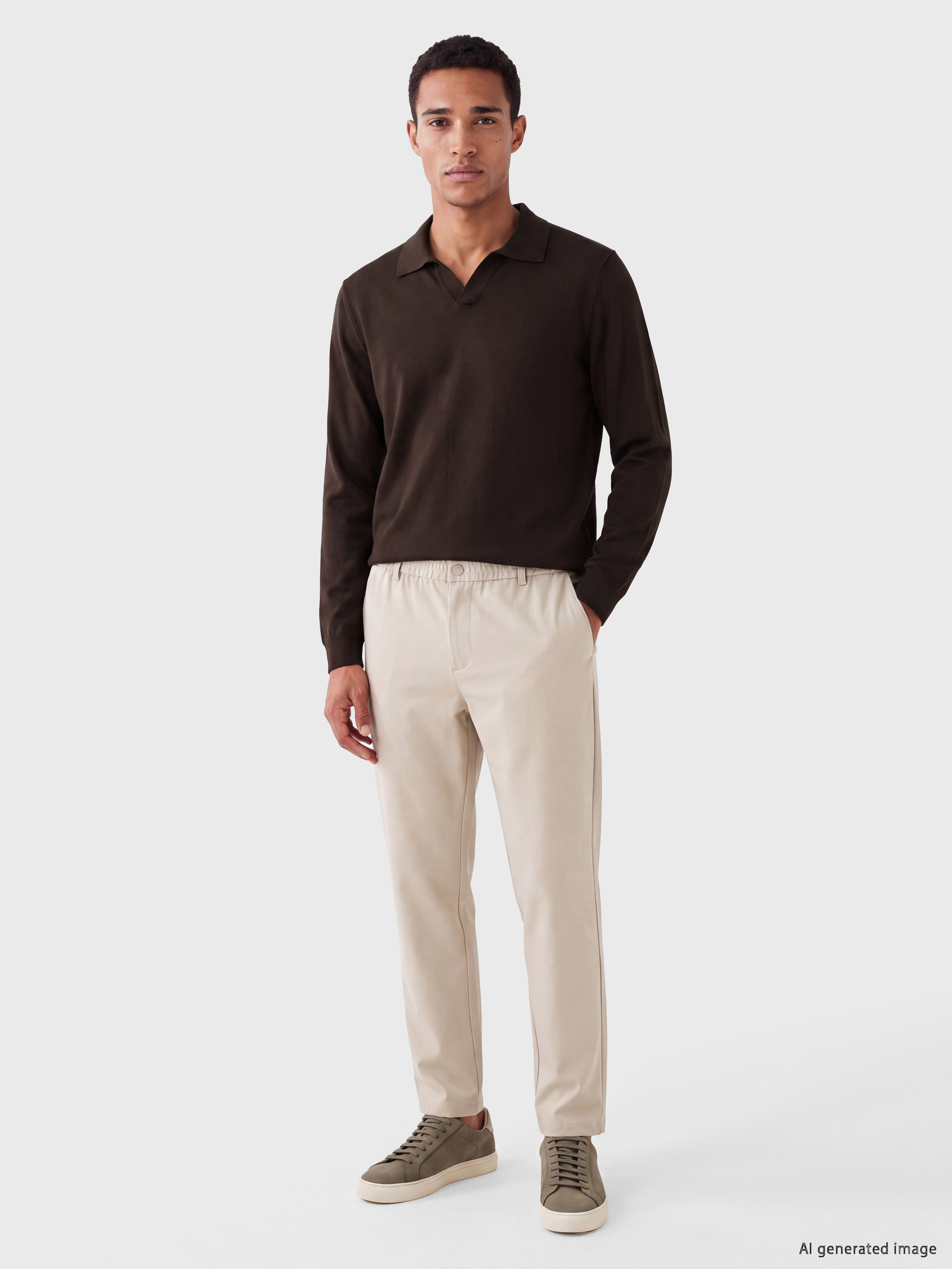 LCW Vision Polo Yaka Erkek Triko Kazak görsel 2