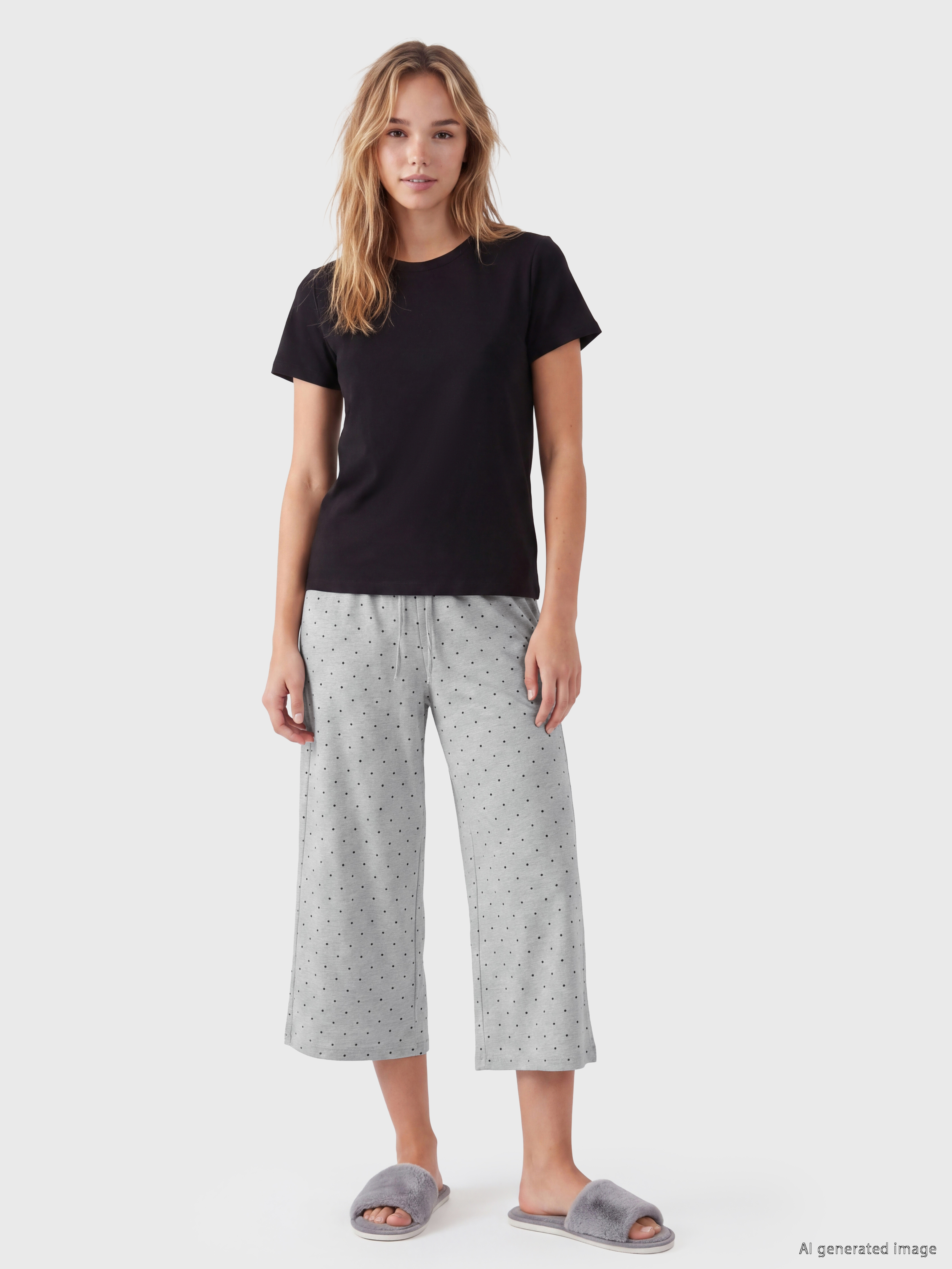 LCW DREAM Puantiyeli Kadın Kapri Pijama Altı