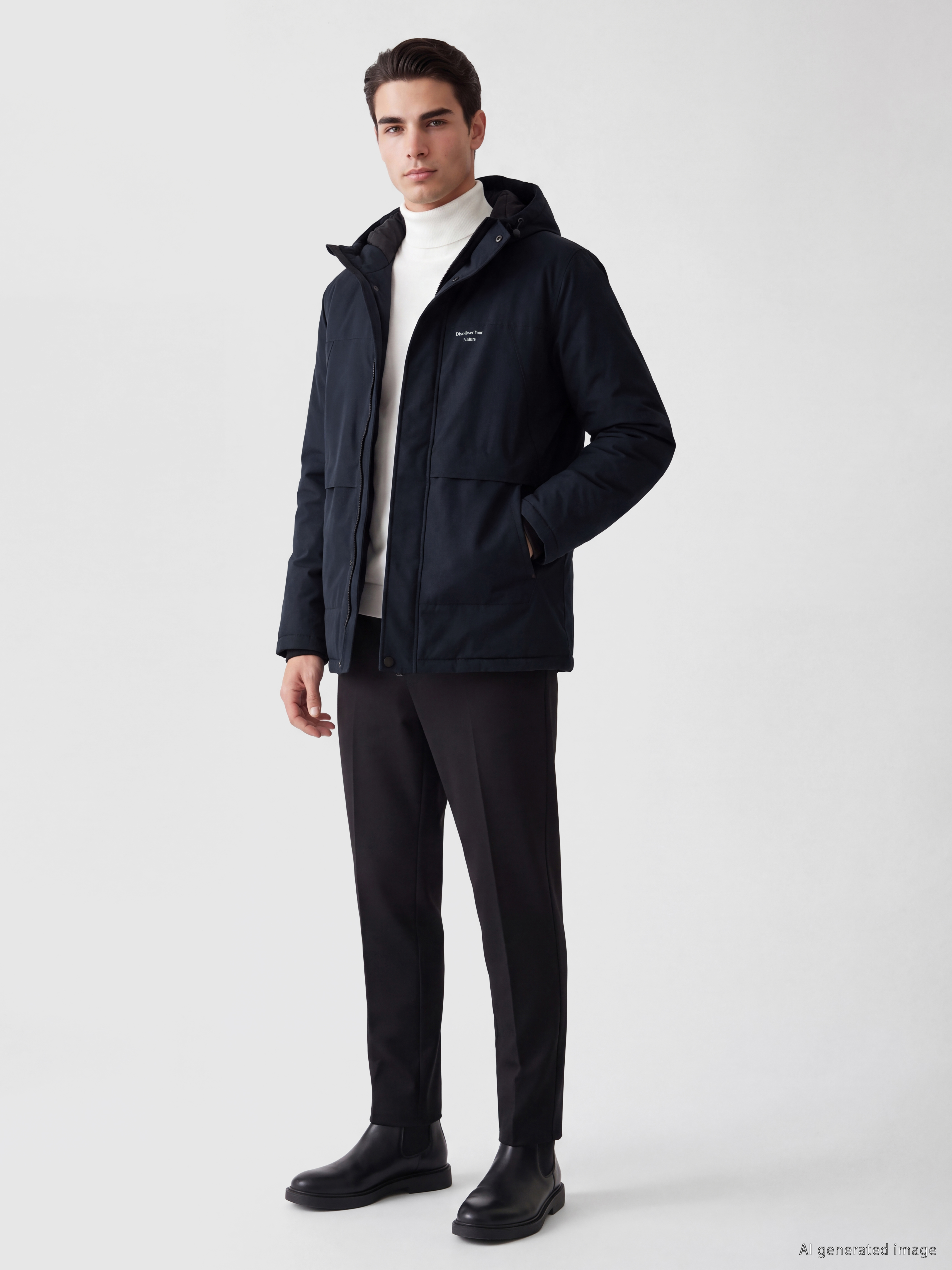 LCWAIKIKI Classic Regular Fit Kapüşonlu Erkek Şişme Mont görsel 2