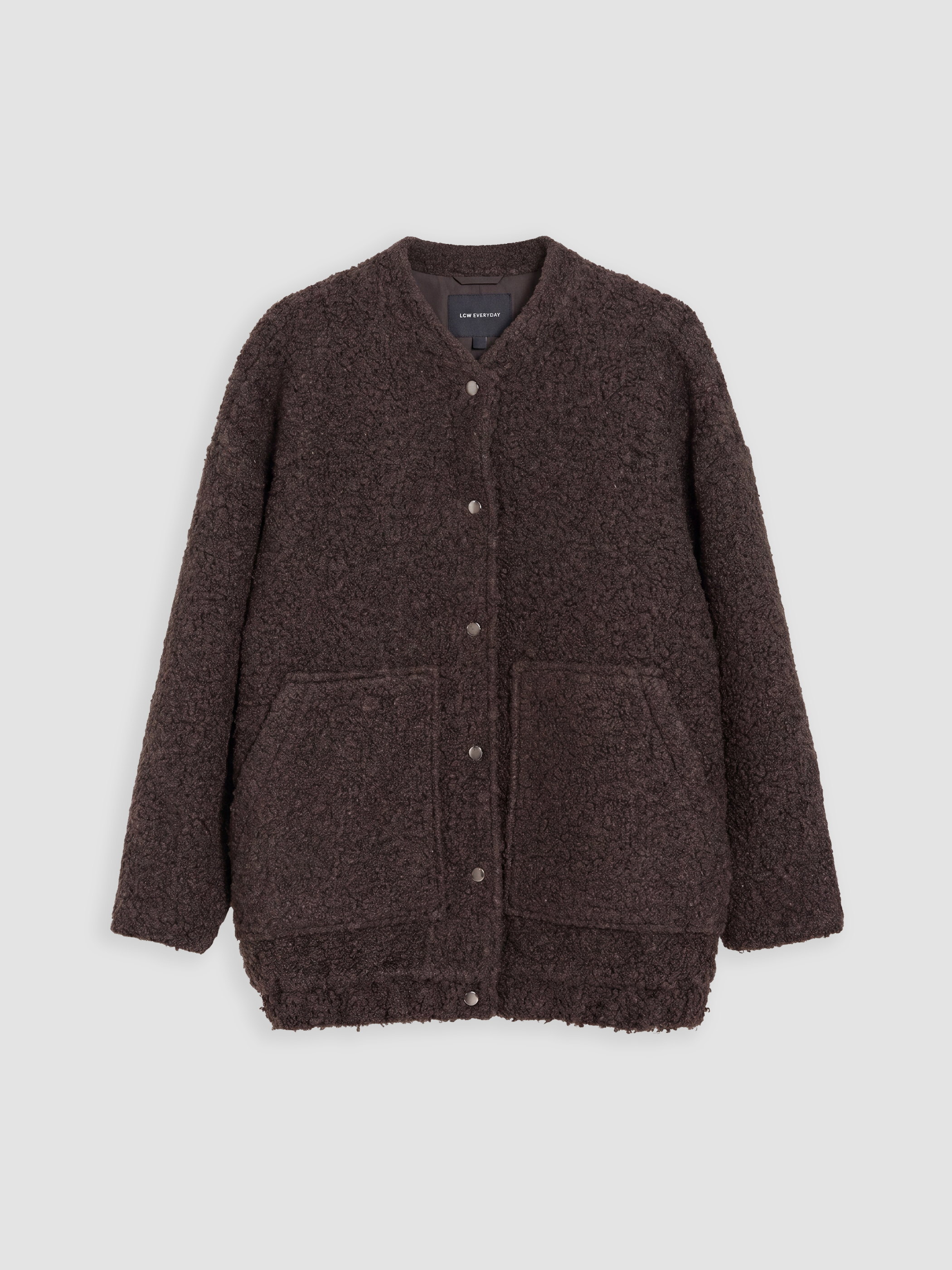 LCW EVERYDAY Oversize Kadın Bomber Kaşe Kaban görsel 5