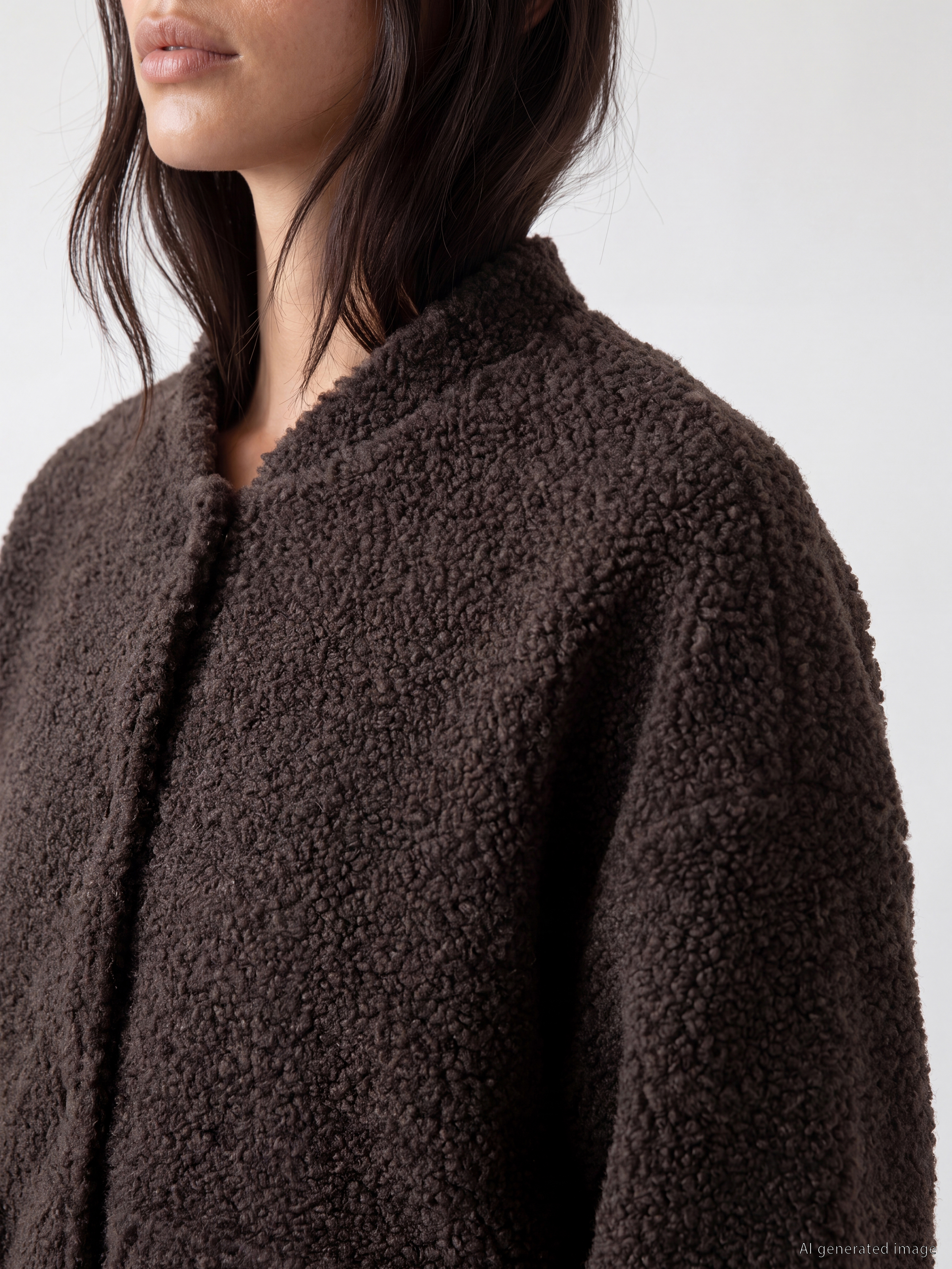LCW EVERYDAY Oversize Kadın Bomber Kaşe Kaban görsel 3