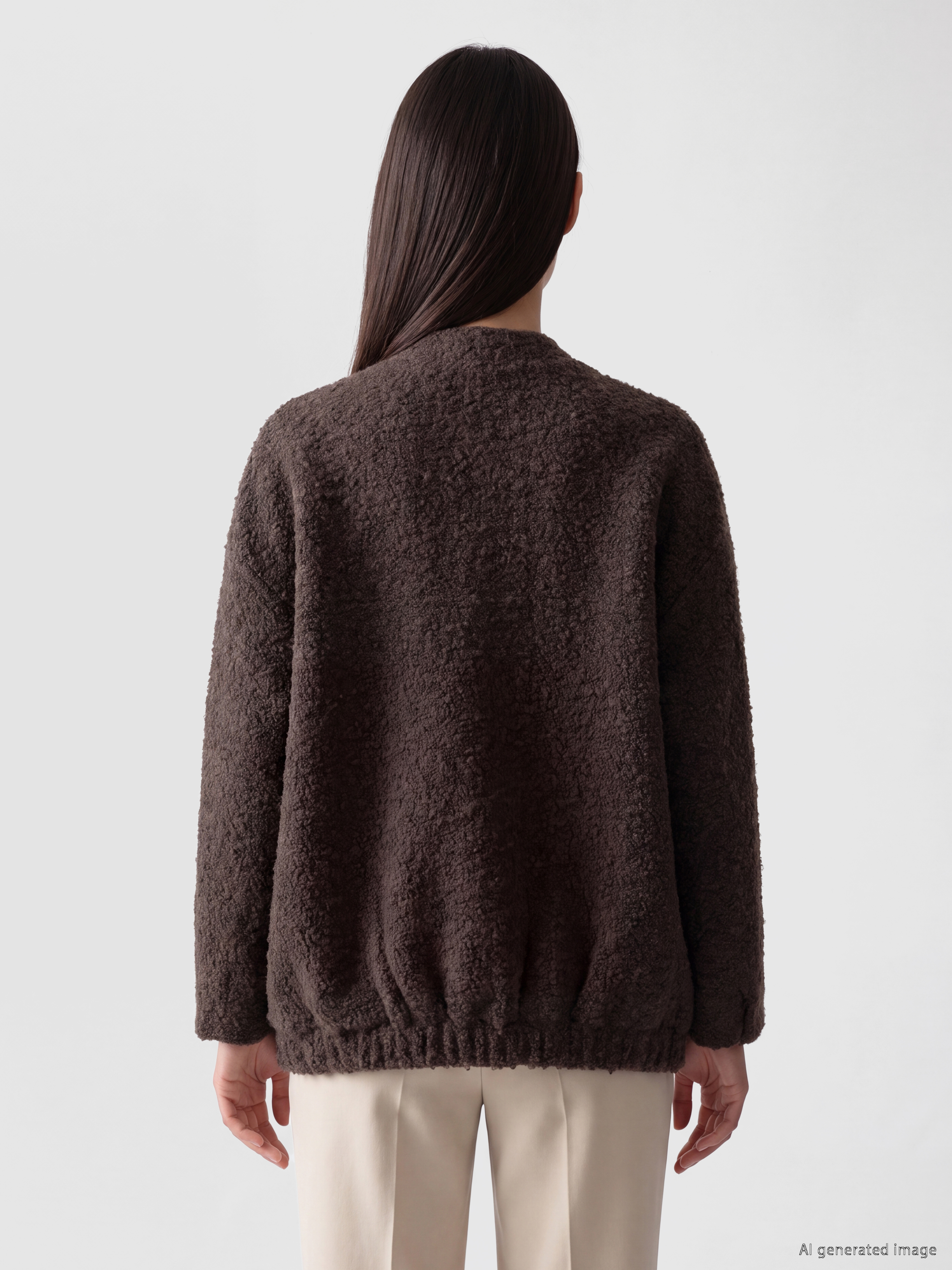LCW EVERYDAY Oversize Kadın Bomber Kaşe Kaban görsel 4