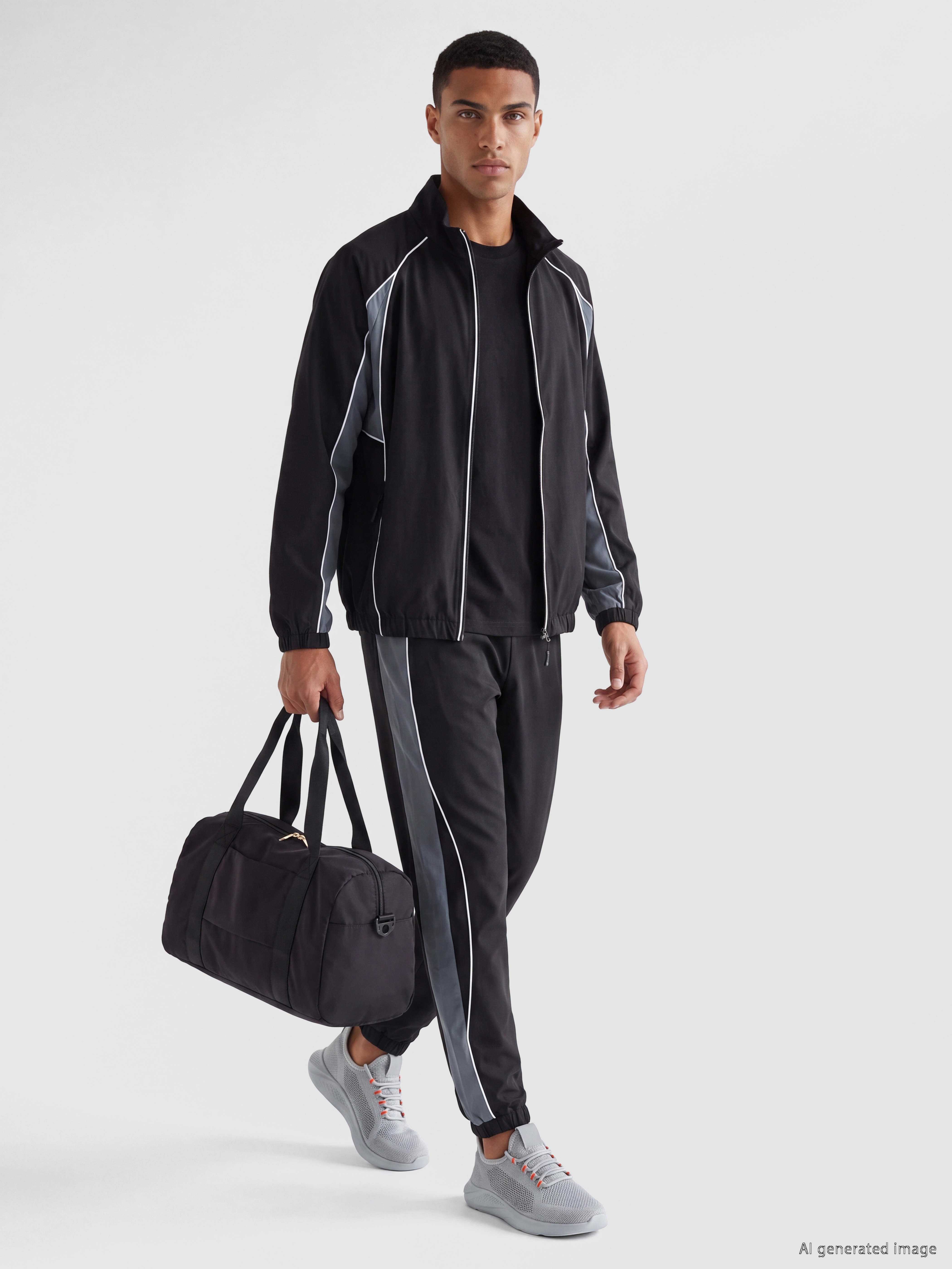 XSIDE ACTIVE Dik Yaka Renk Bloklu Erkek Fermuarlı Sweatshirt görsel 2