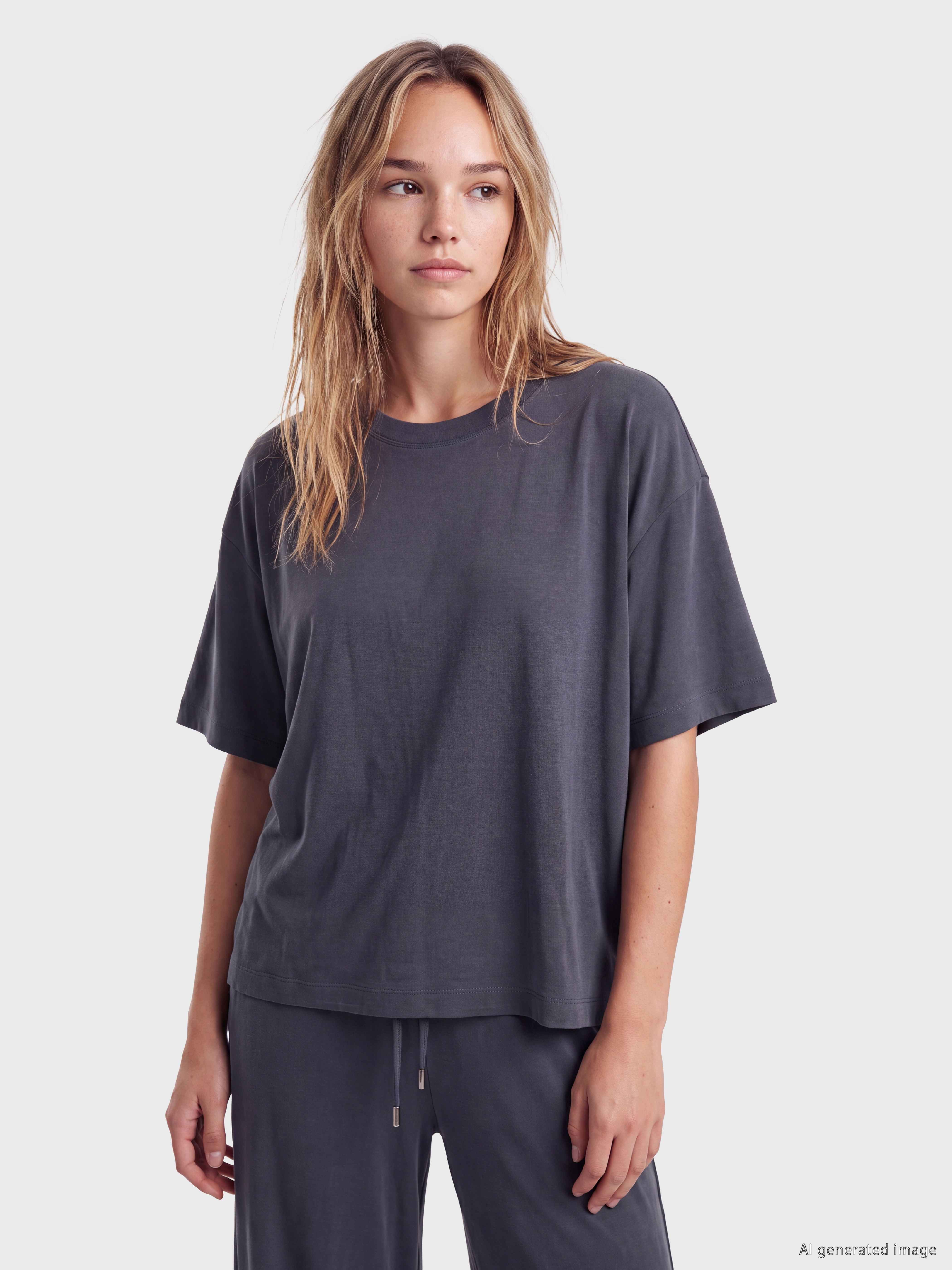 LCW DREAM Bisiklet Yaka Kadın Pijama Takımı