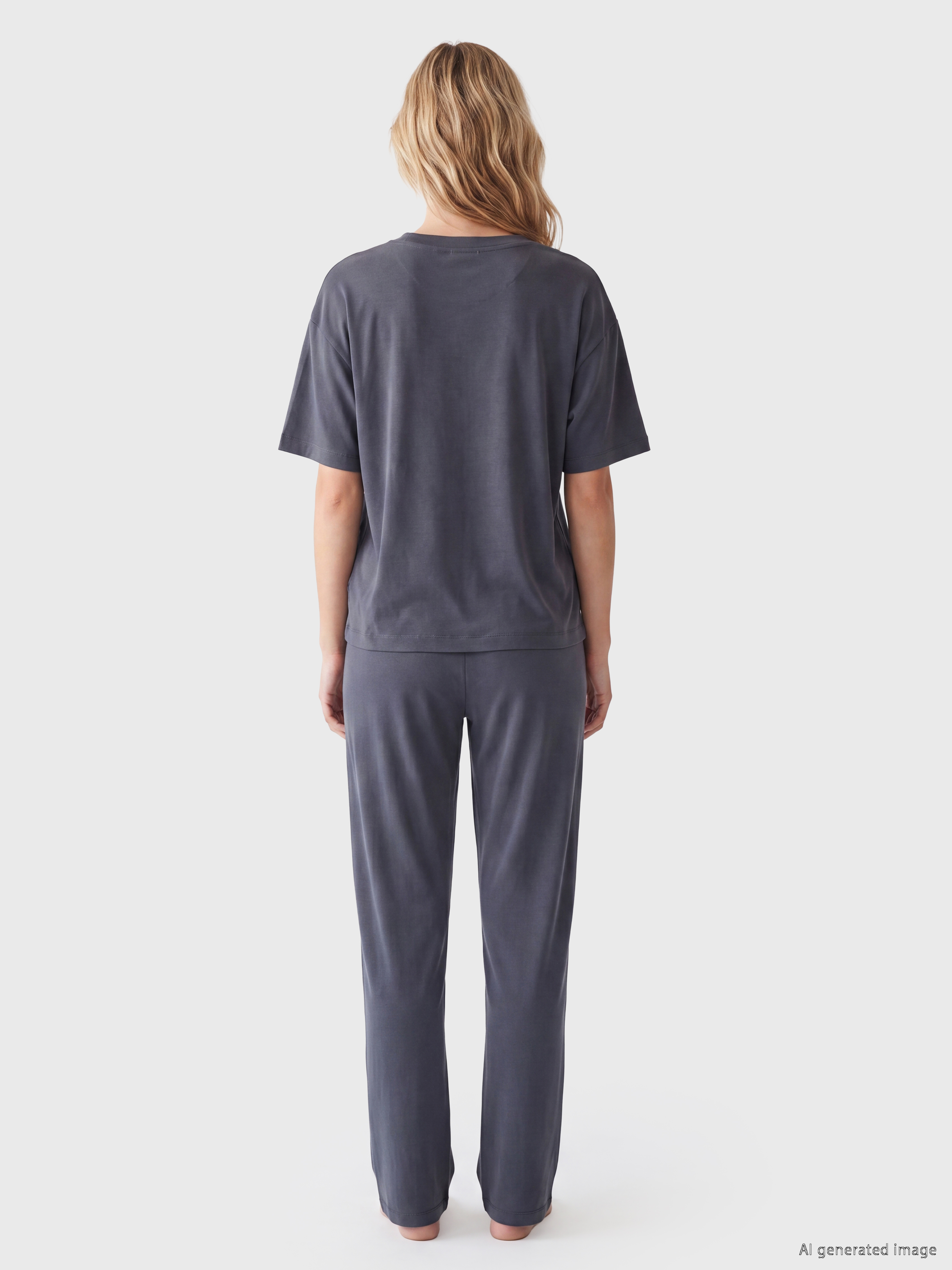 LCW DREAM Bisiklet Yaka Kadın Pijama Takımı görsel 4