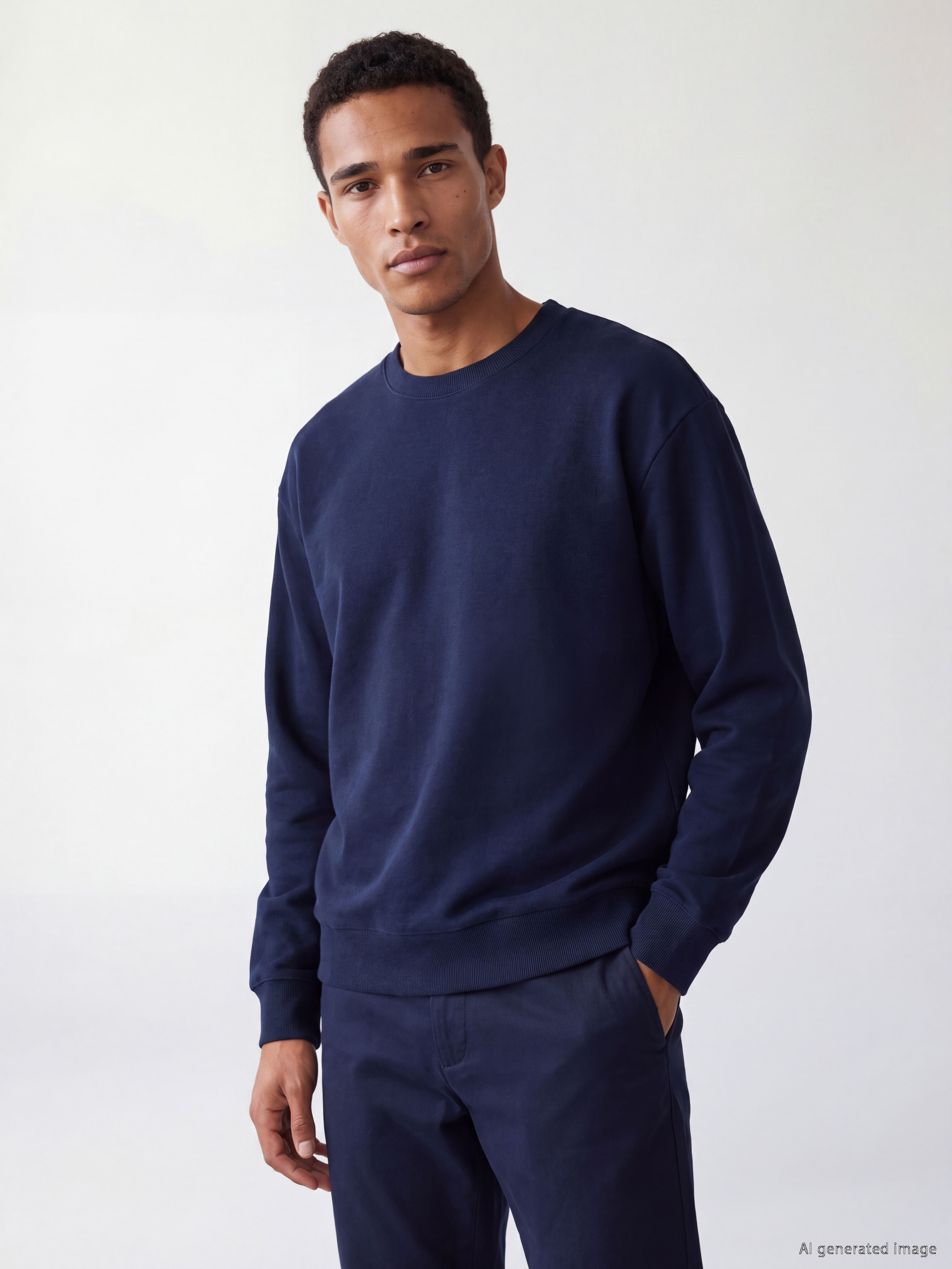 LCW Vision Bisiklet Yaka Erkek Sweatshirt