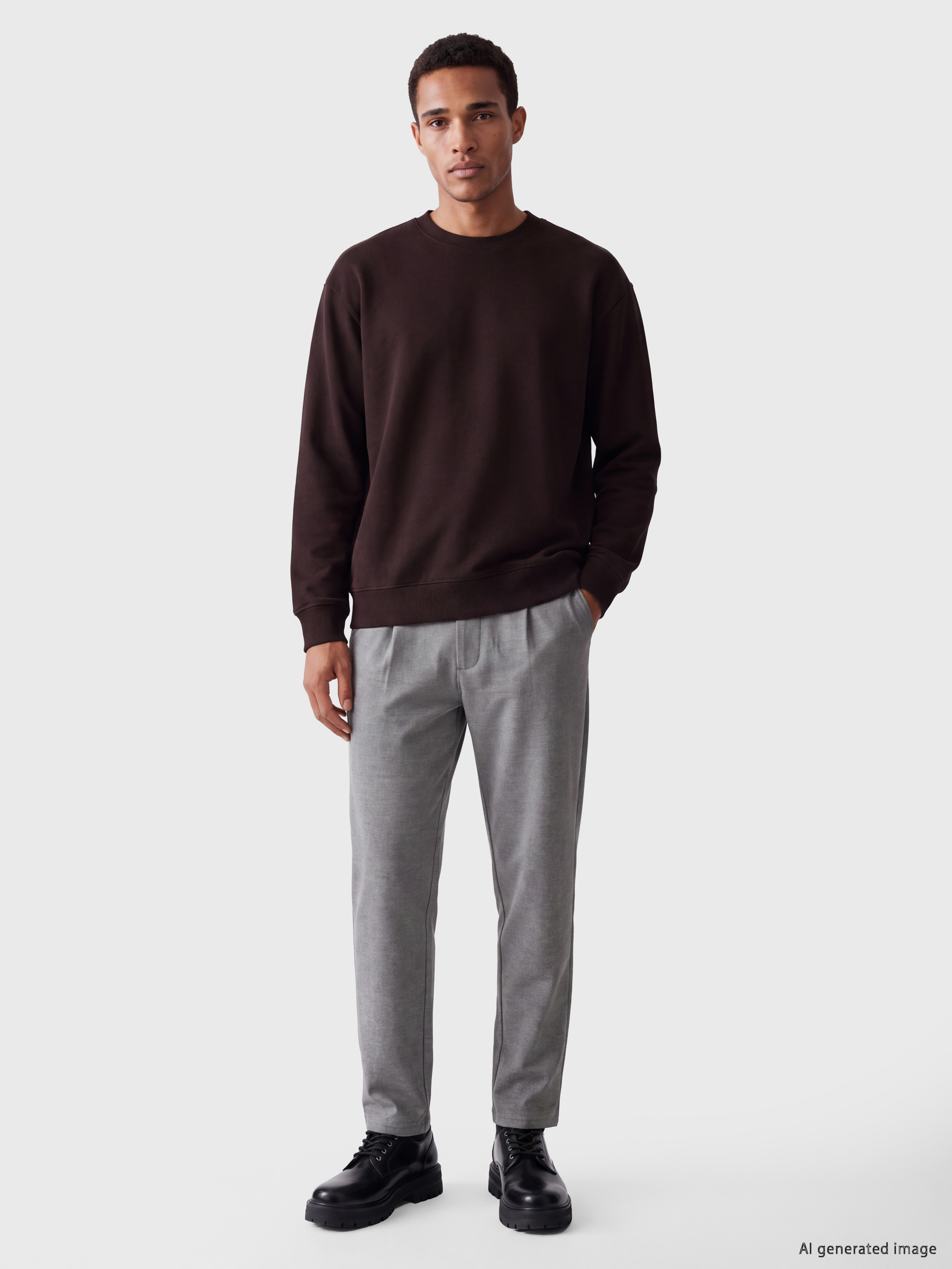 LCW Vision Bisiklet Yaka Erkek Sweatshirt görsel 2