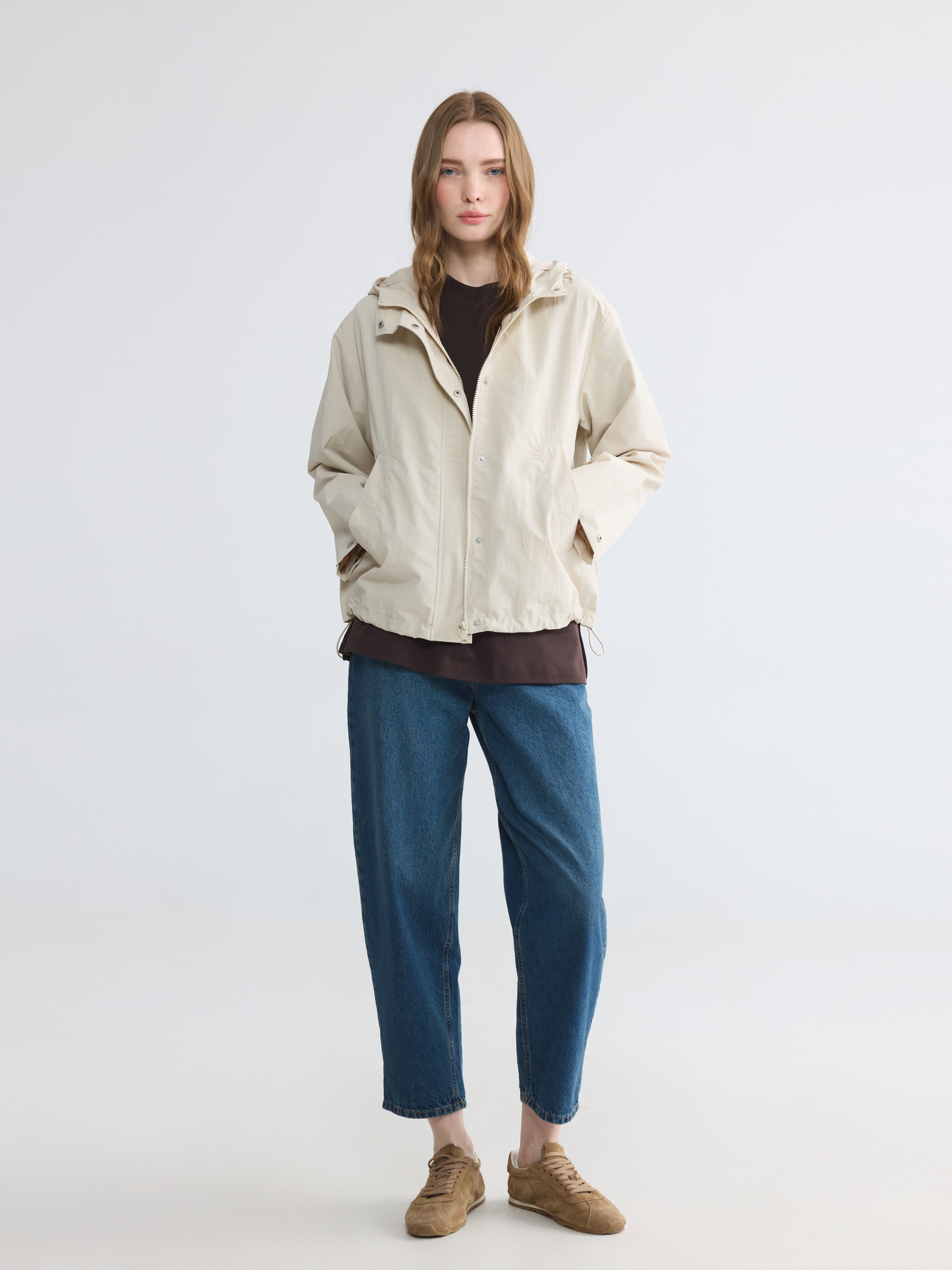 LCW Modest Kapüşonlu Oversize Kadın Yağmurluk görsel 2