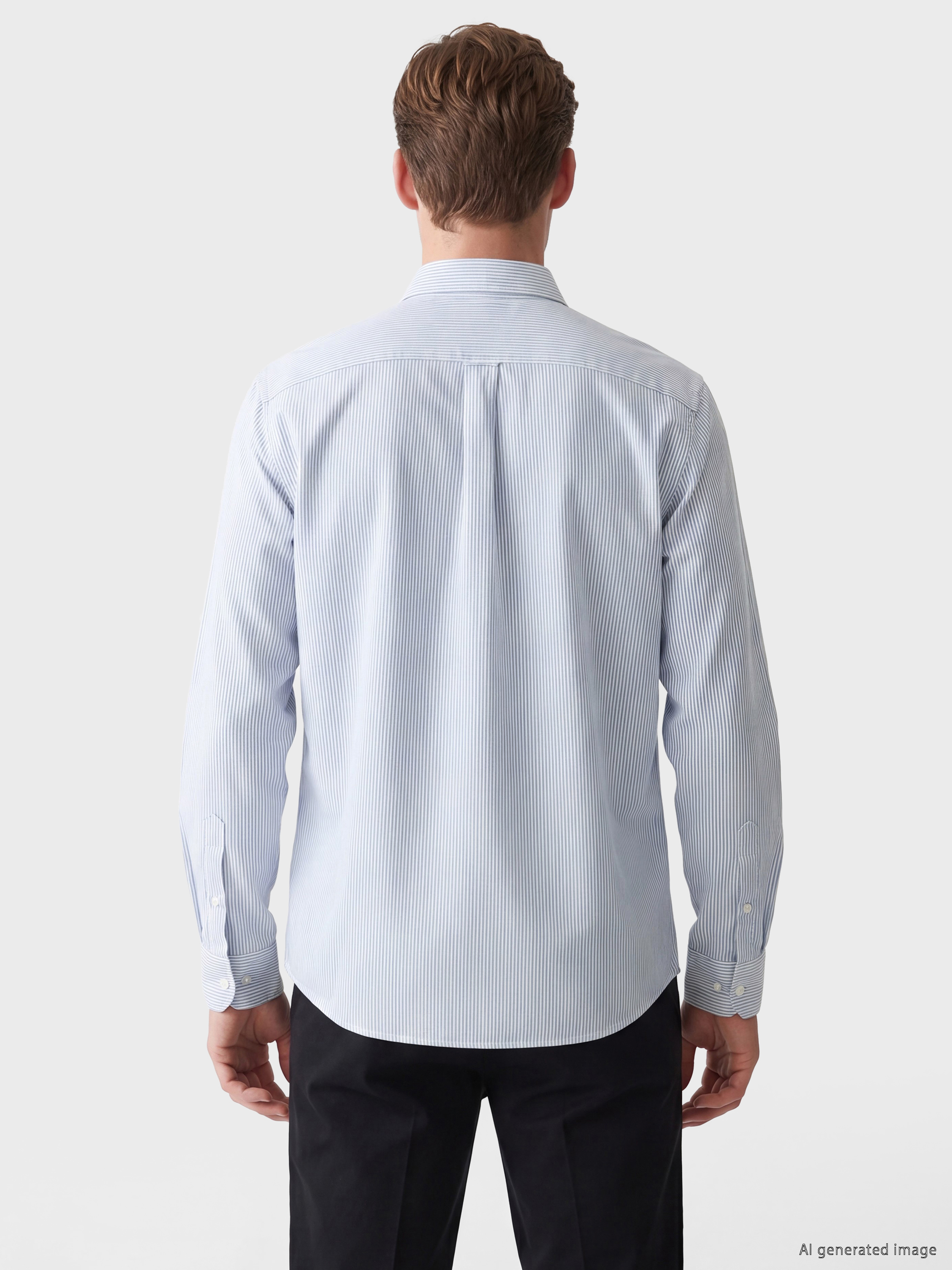SOUTHBLUE Regular Fit Çizgili Oxford Erkek Gömlek görsel 5