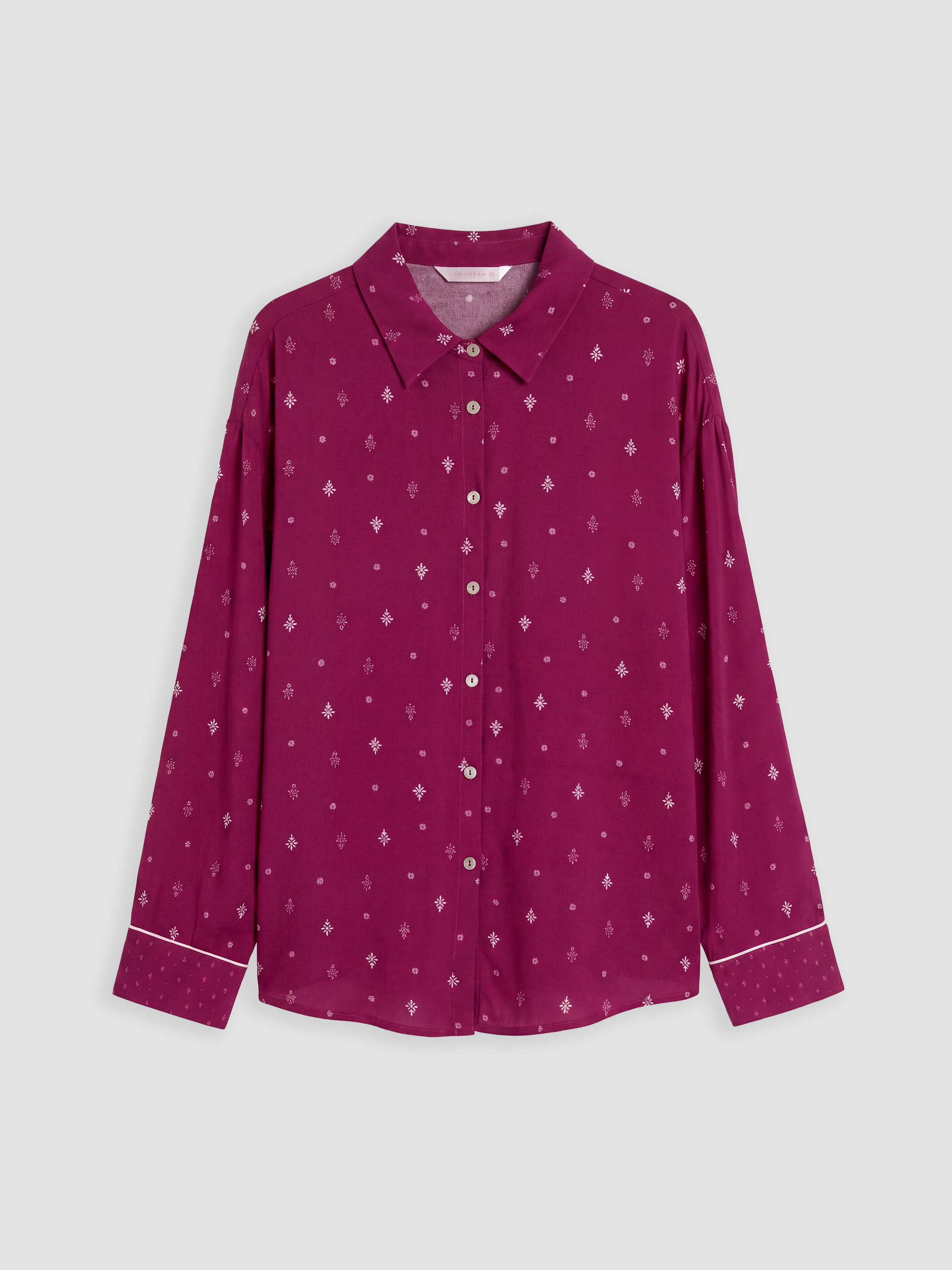 LCW DREAM Gömlek Yaka Desenli Kadın Pijama Takım görsel 6