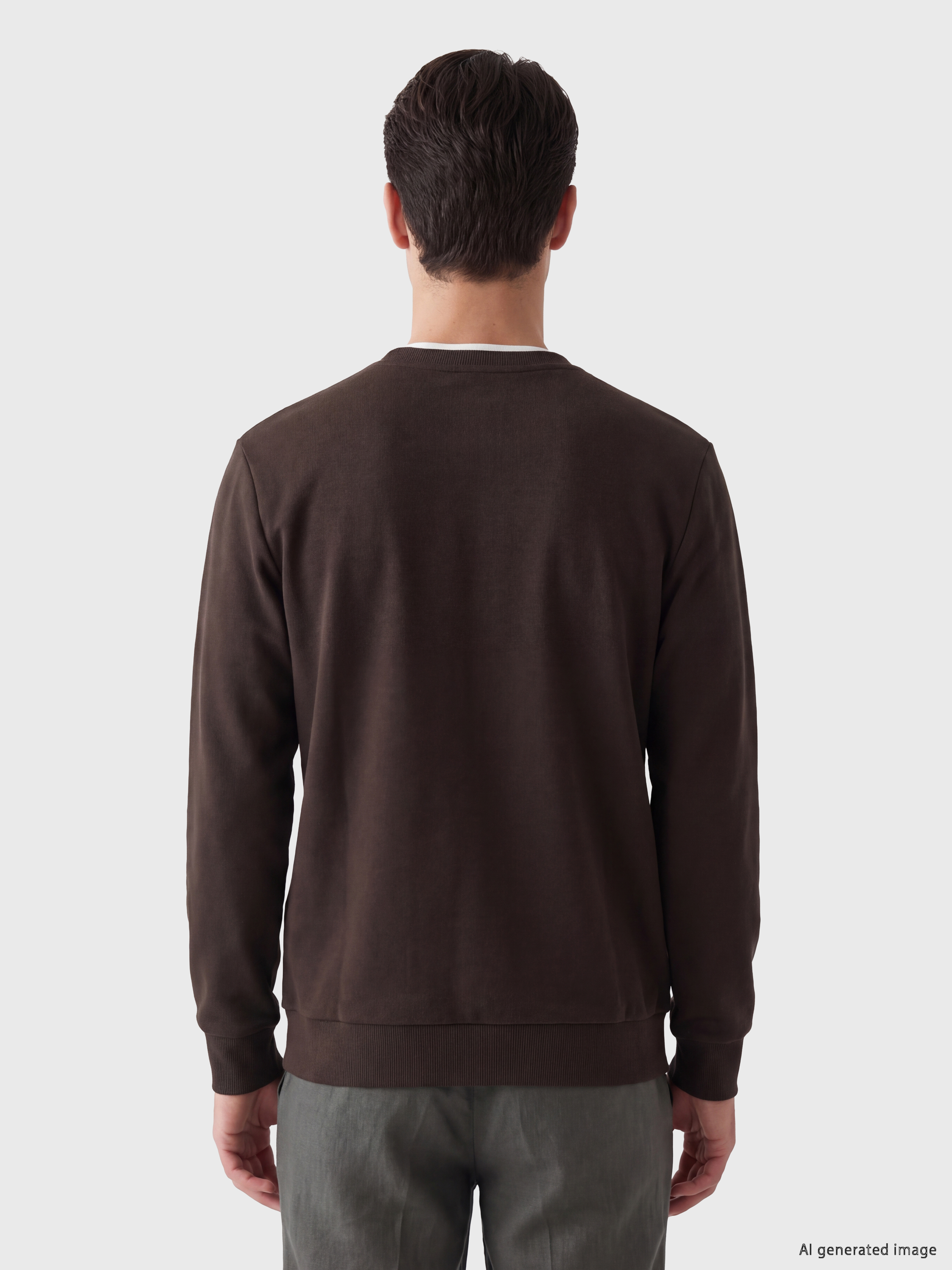 LCWAIKIKI Classic Bisiklet Yaka Erkek Sweatshirt görsel 3