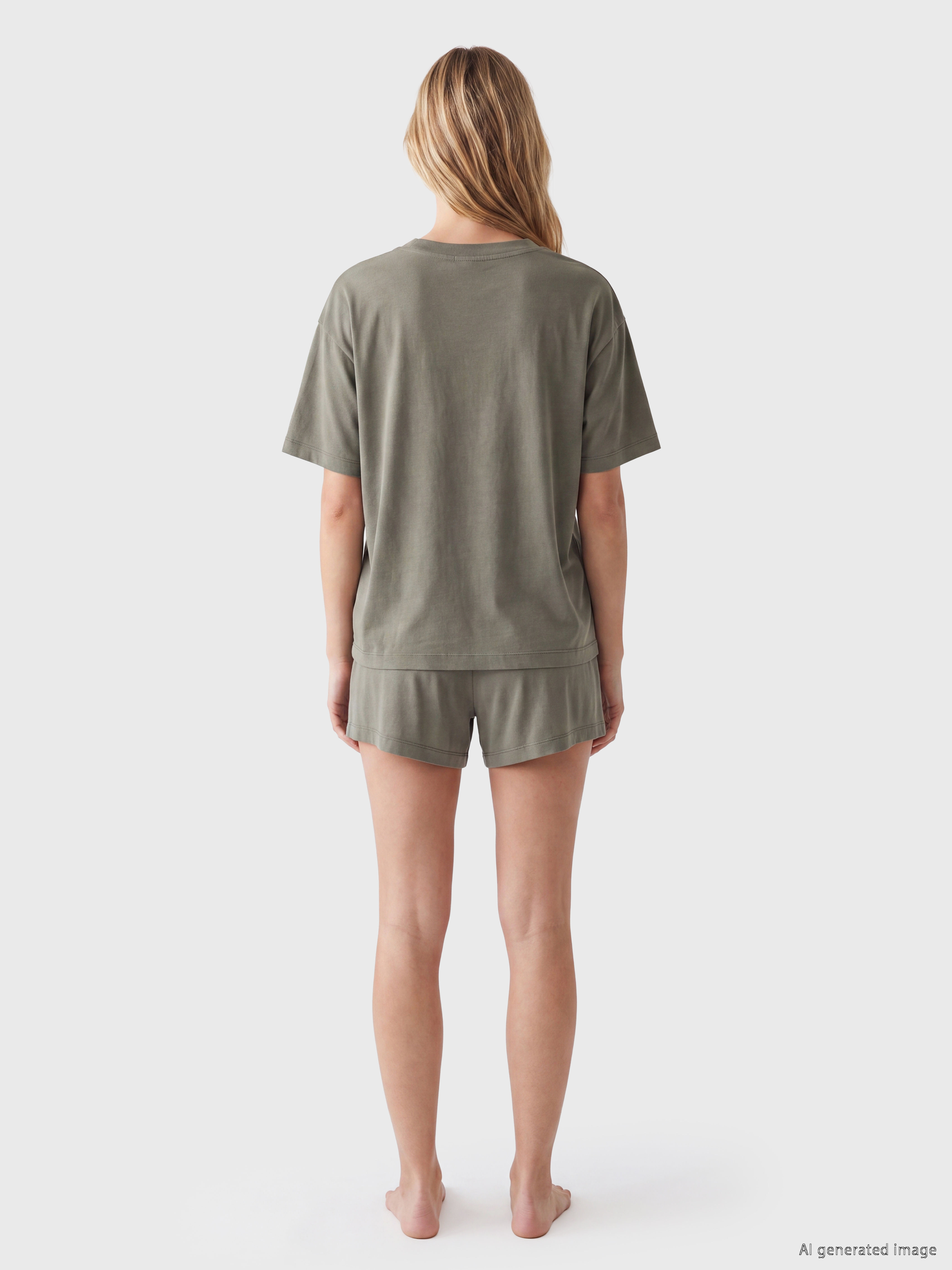 LCW DREAM Modal Karışımlı Kadın Şortlu Pijama Takımı görsel 4