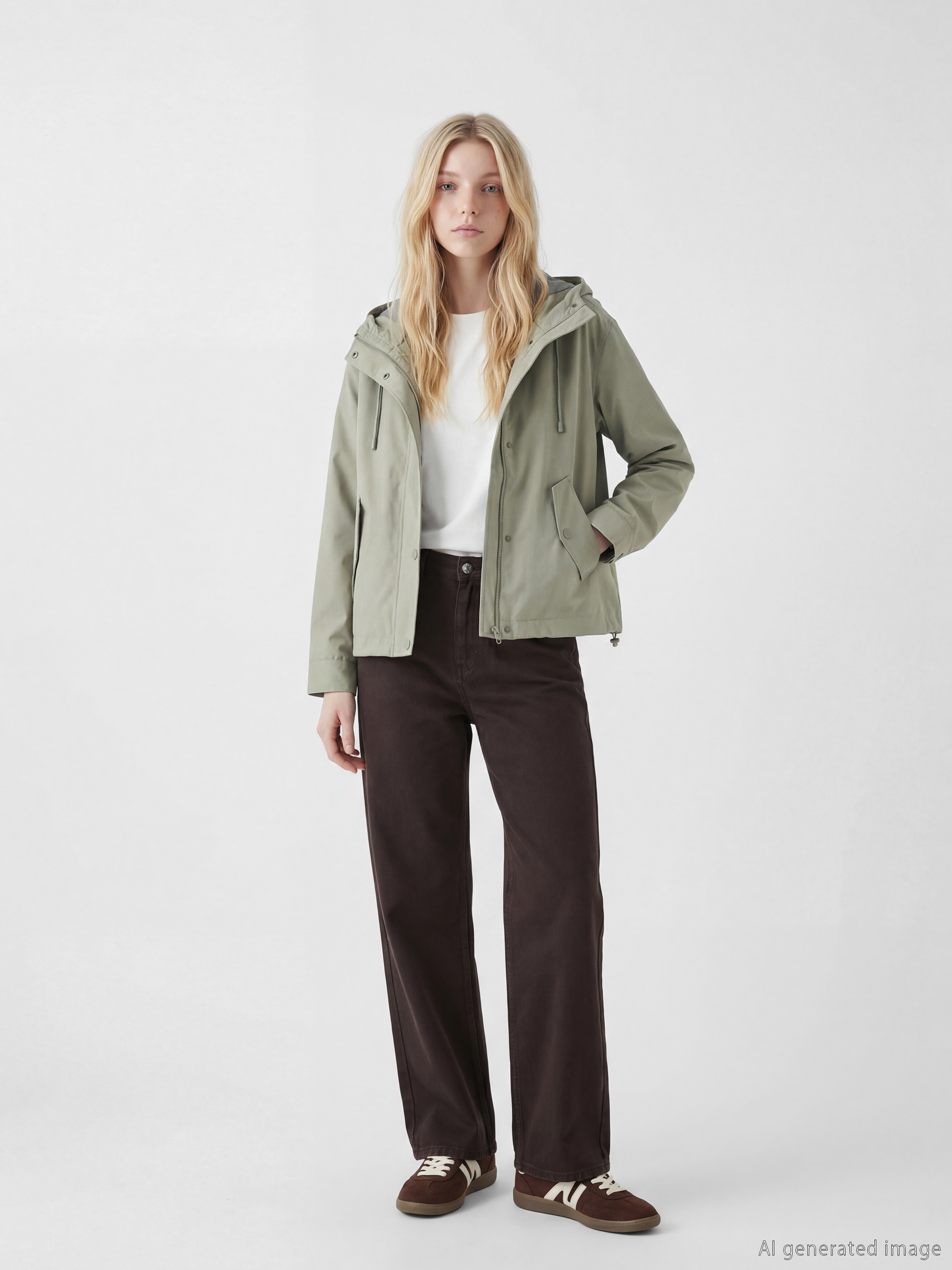 XSIDE Kapüşonlu Oversize Kadın Ceket görsel 2