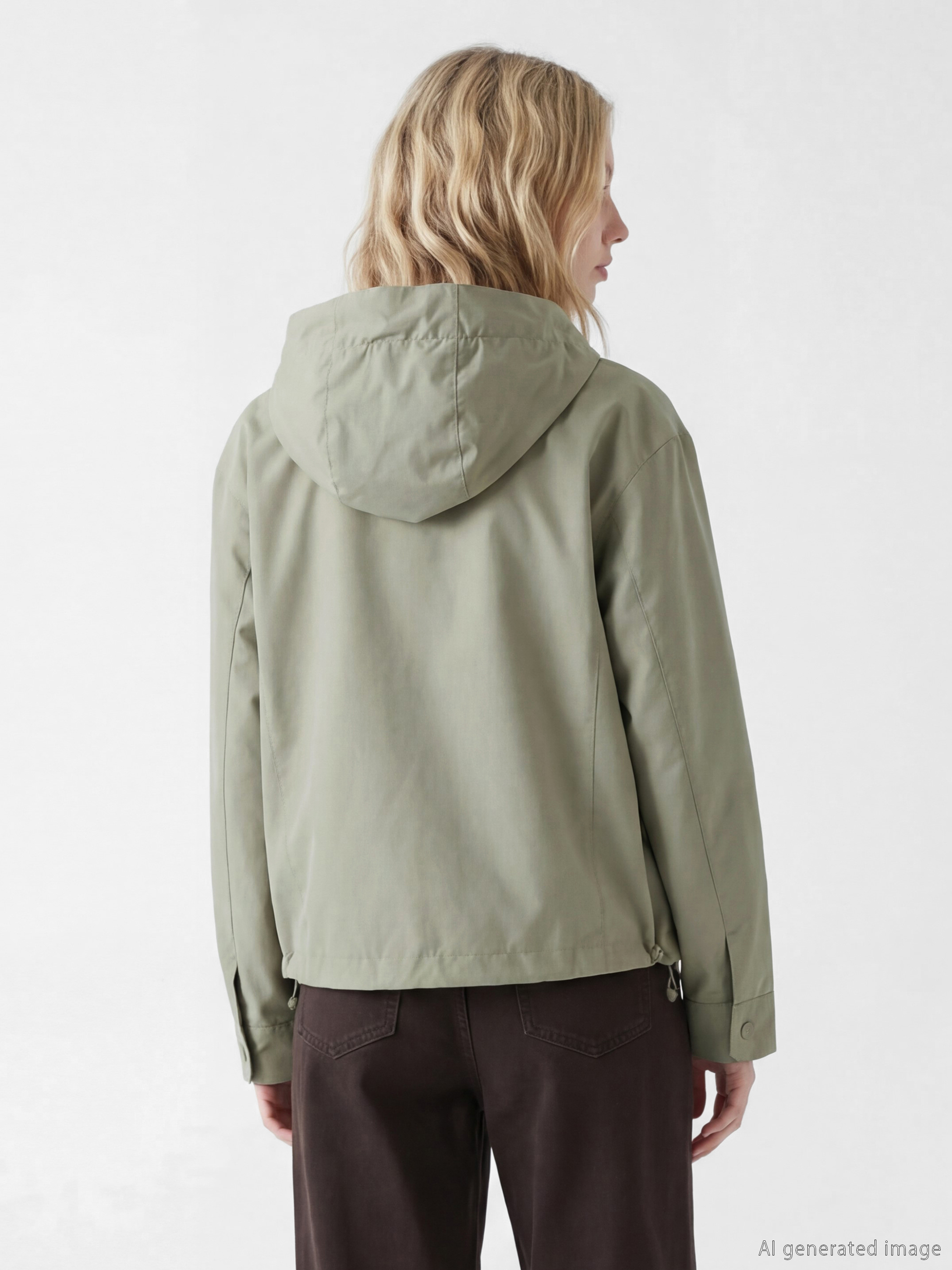 XSIDE Kapüşonlu Oversize Kadın Ceket görsel 4
