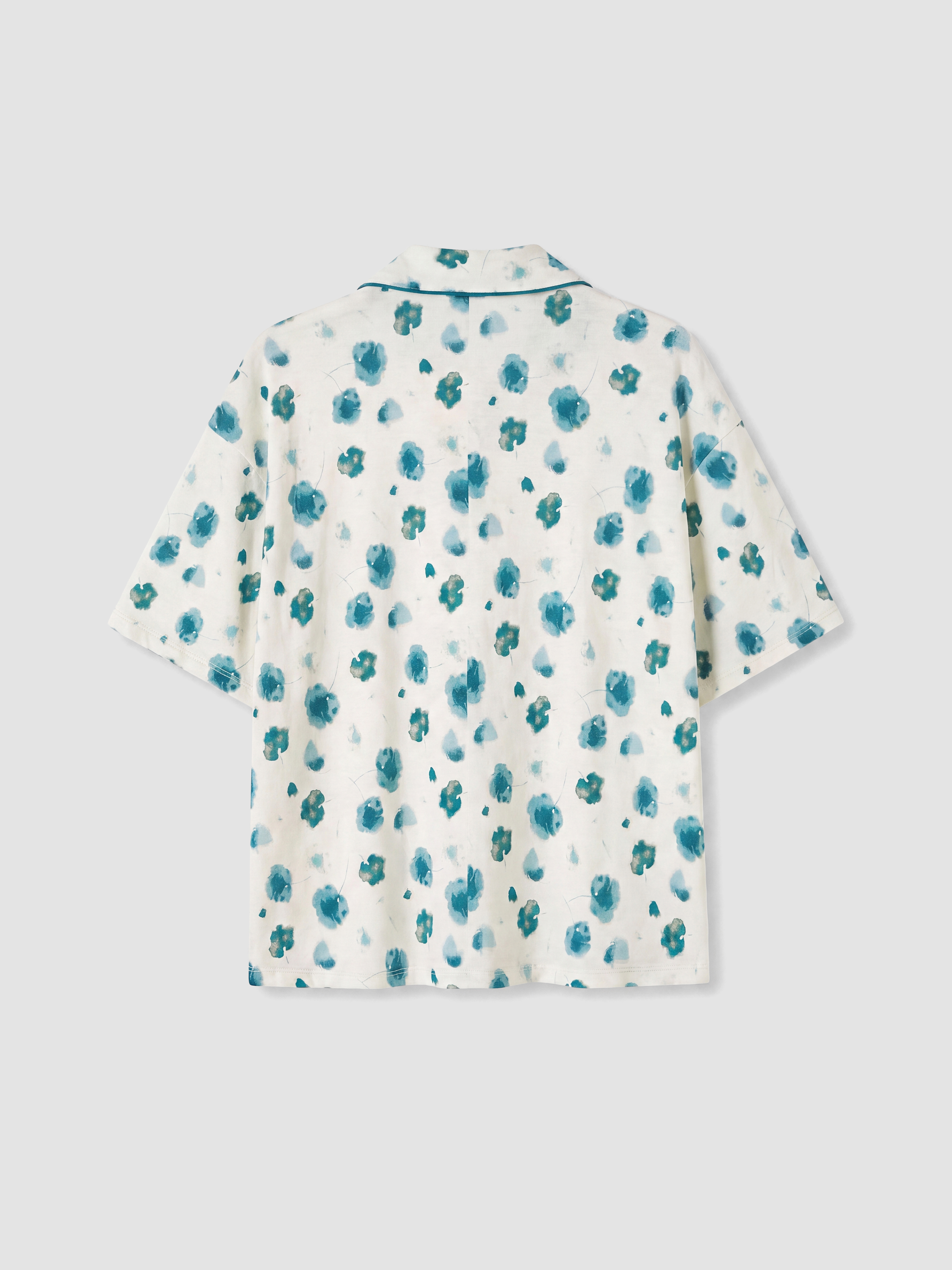 LCW DREAM Gömlek Yaka Çiçekli Kadın Pijama Takımı görsel 8