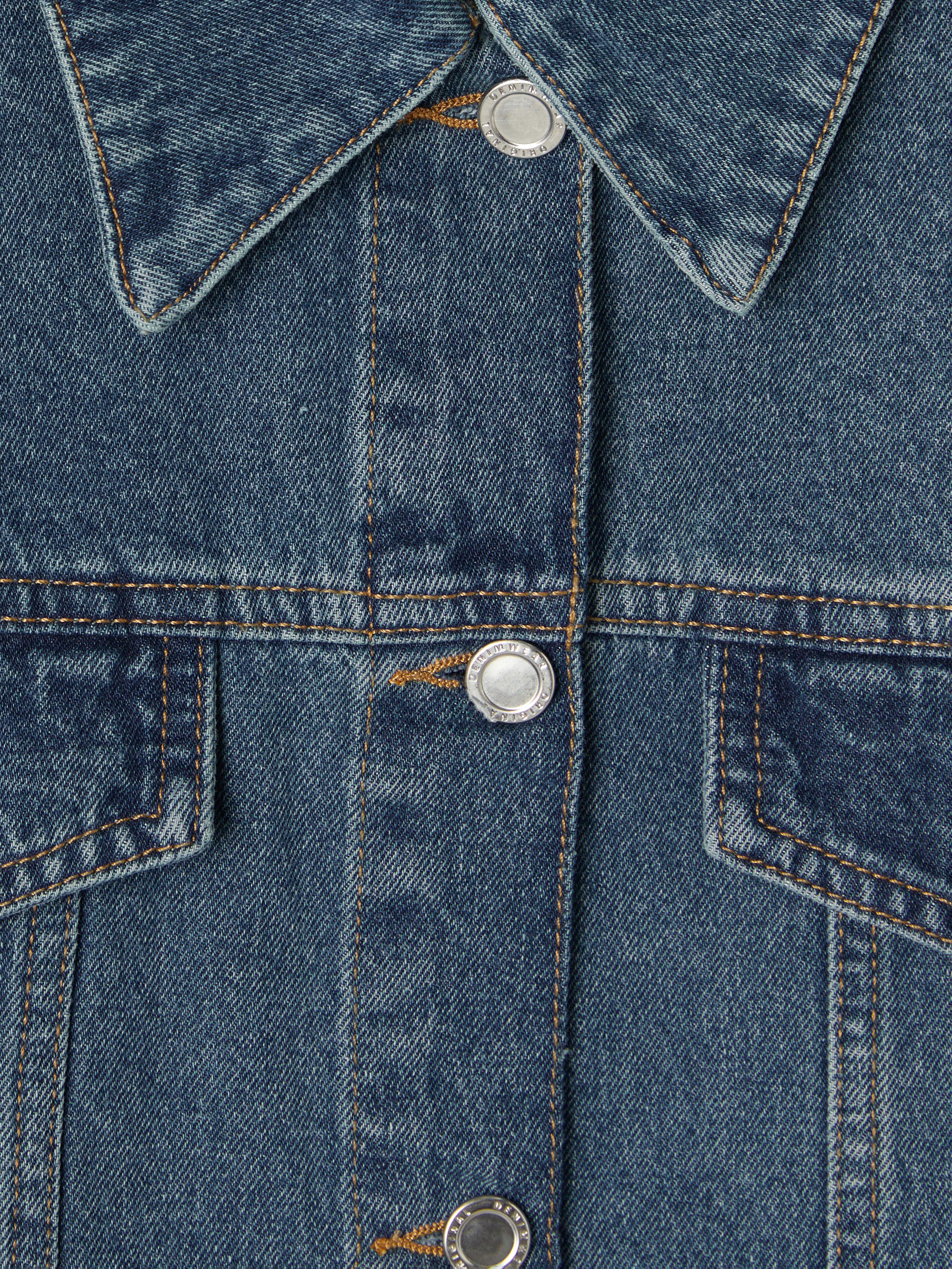 LCW EVERYDAY Gömlek Yaka Oversize Kadın Jean Ceket görsel 6