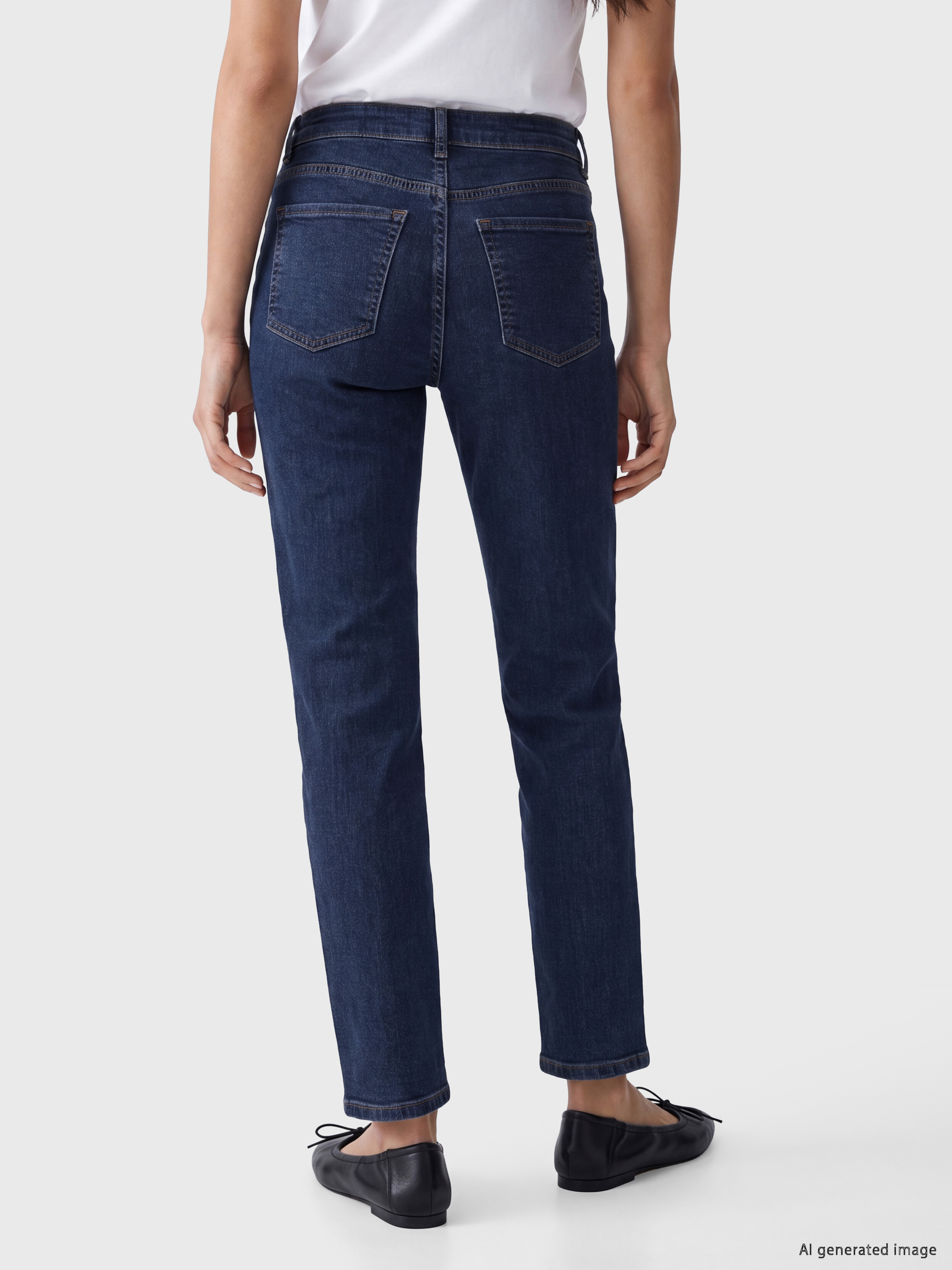 LCWAIKIKI Classic Yüksek Bel Slim Fit Kadın Jean Pantolon görsel 4