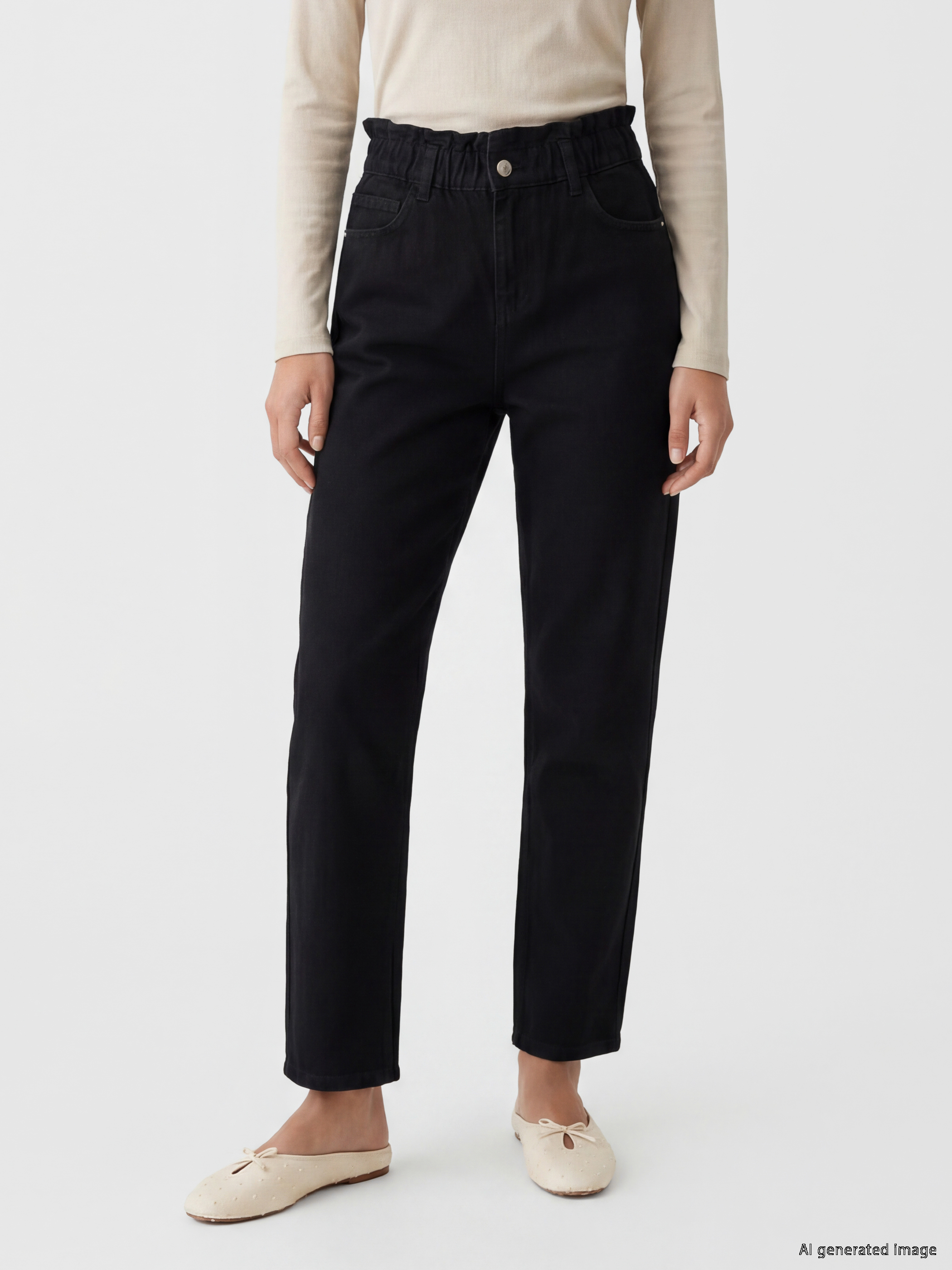 LCWAIKIKI Classic Beli Lastikli Slim Fit Kadın Jean Pantolon görsel 2