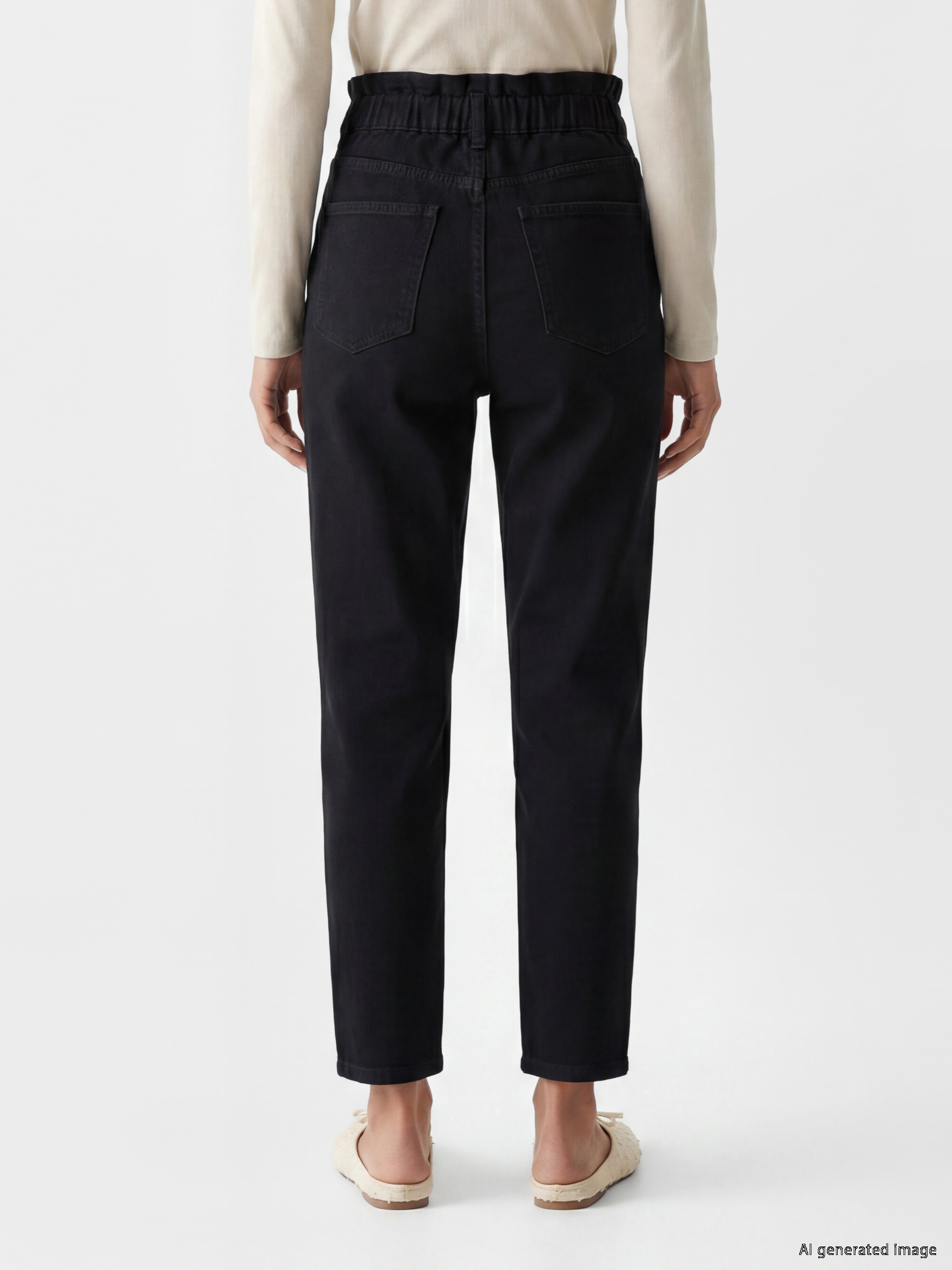 LCWAIKIKI Classic Beli Lastikli Slim Fit Kadın Jean Pantolon görsel 4