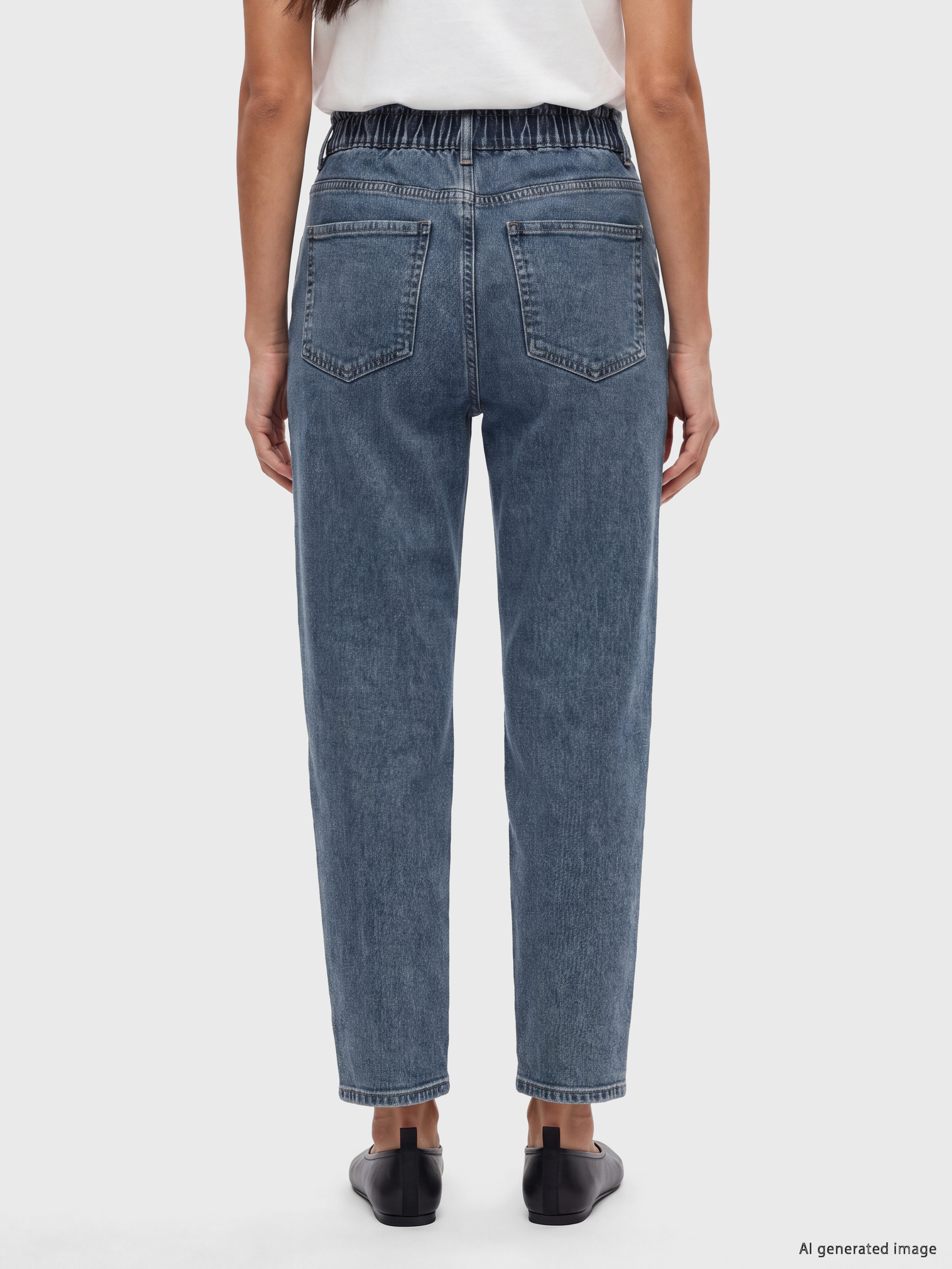 LCWAIKIKI Classic Slim Mom Kadın Jean Pantolon görsel 5