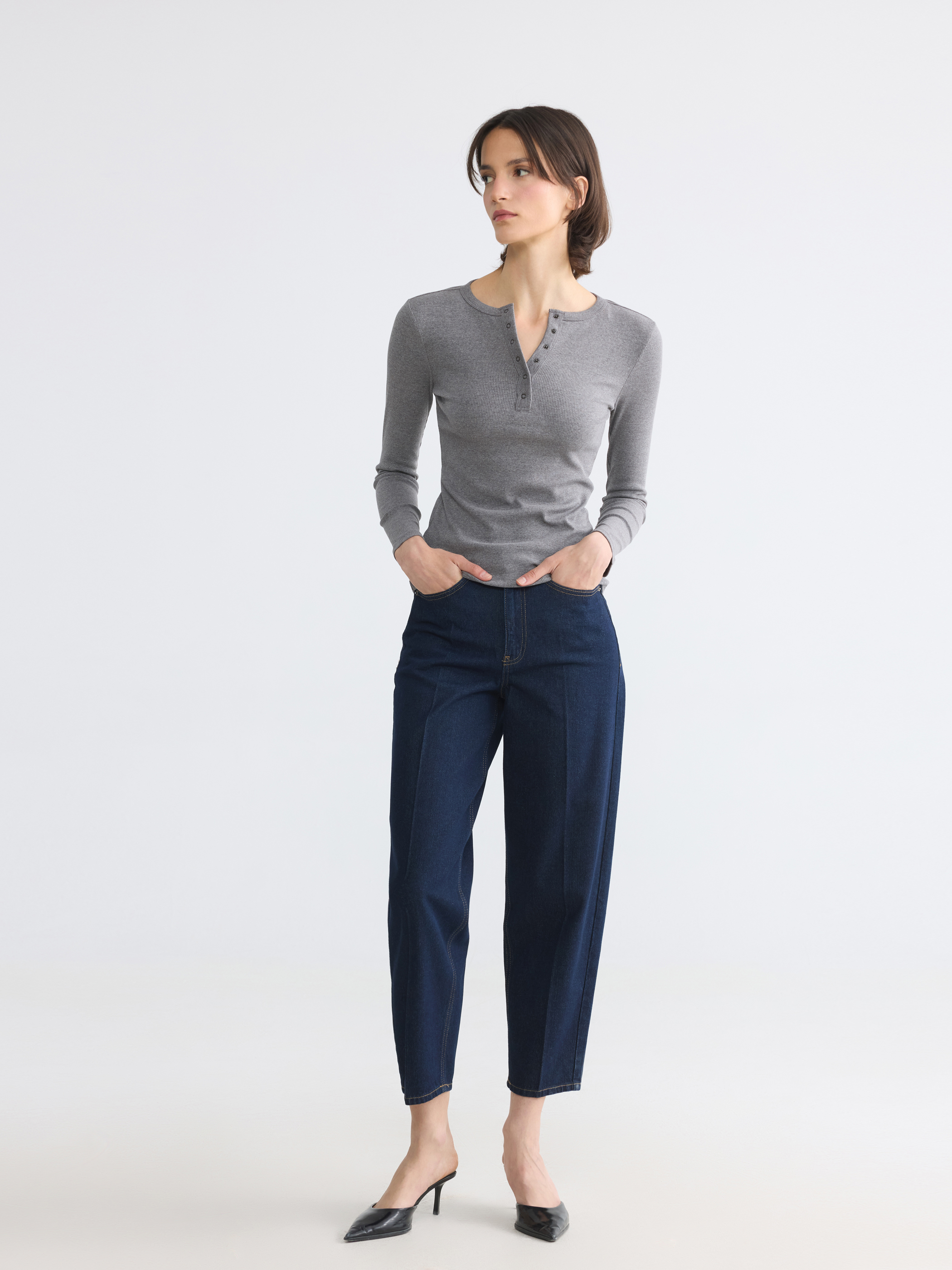 LCWAIKIKI Classic Slim Mom Kadın Jean Pantolon görsel 2