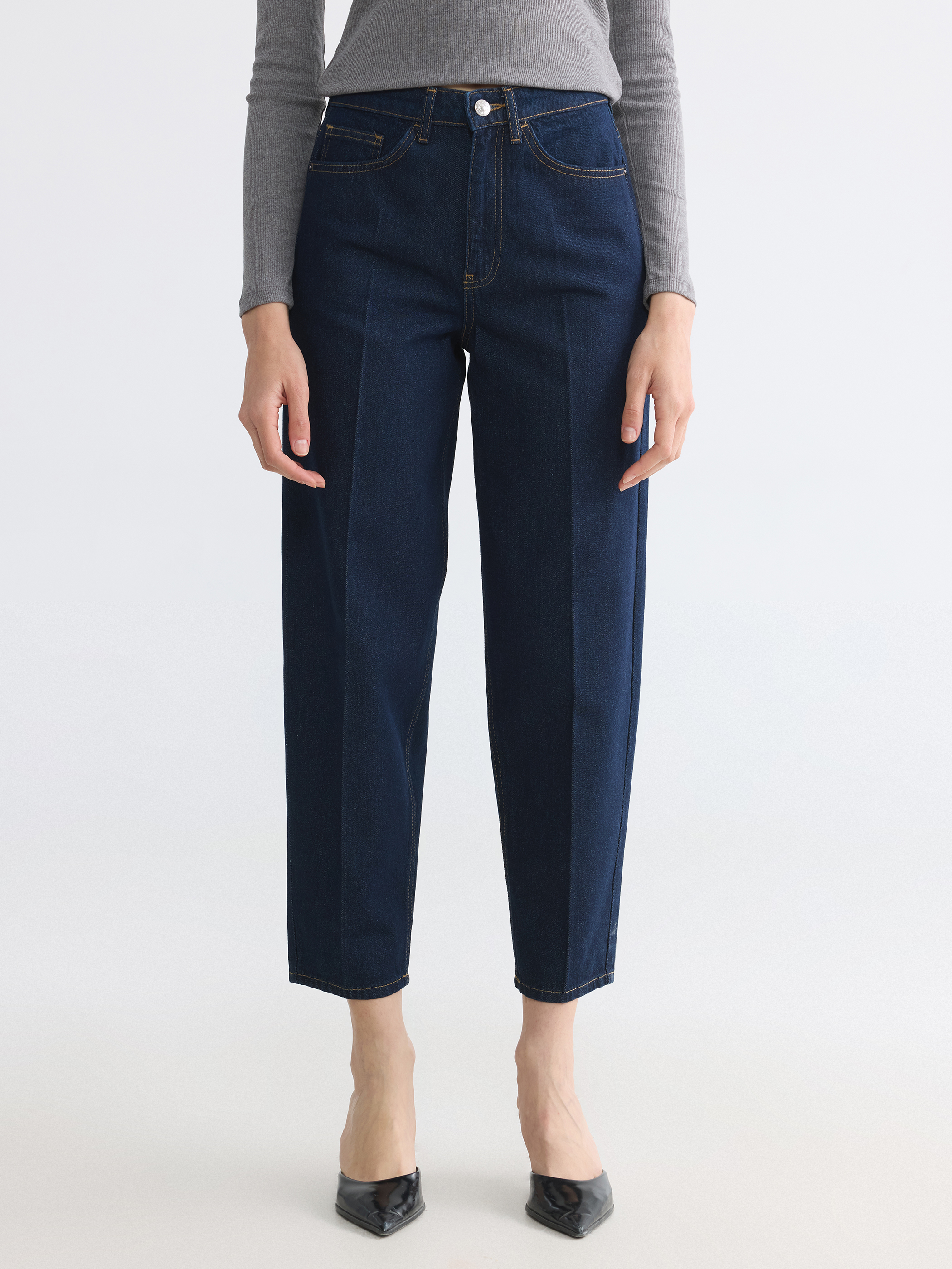 LCWAIKIKI Classic Slim Mom Kadın Jean Pantolon görsel 3