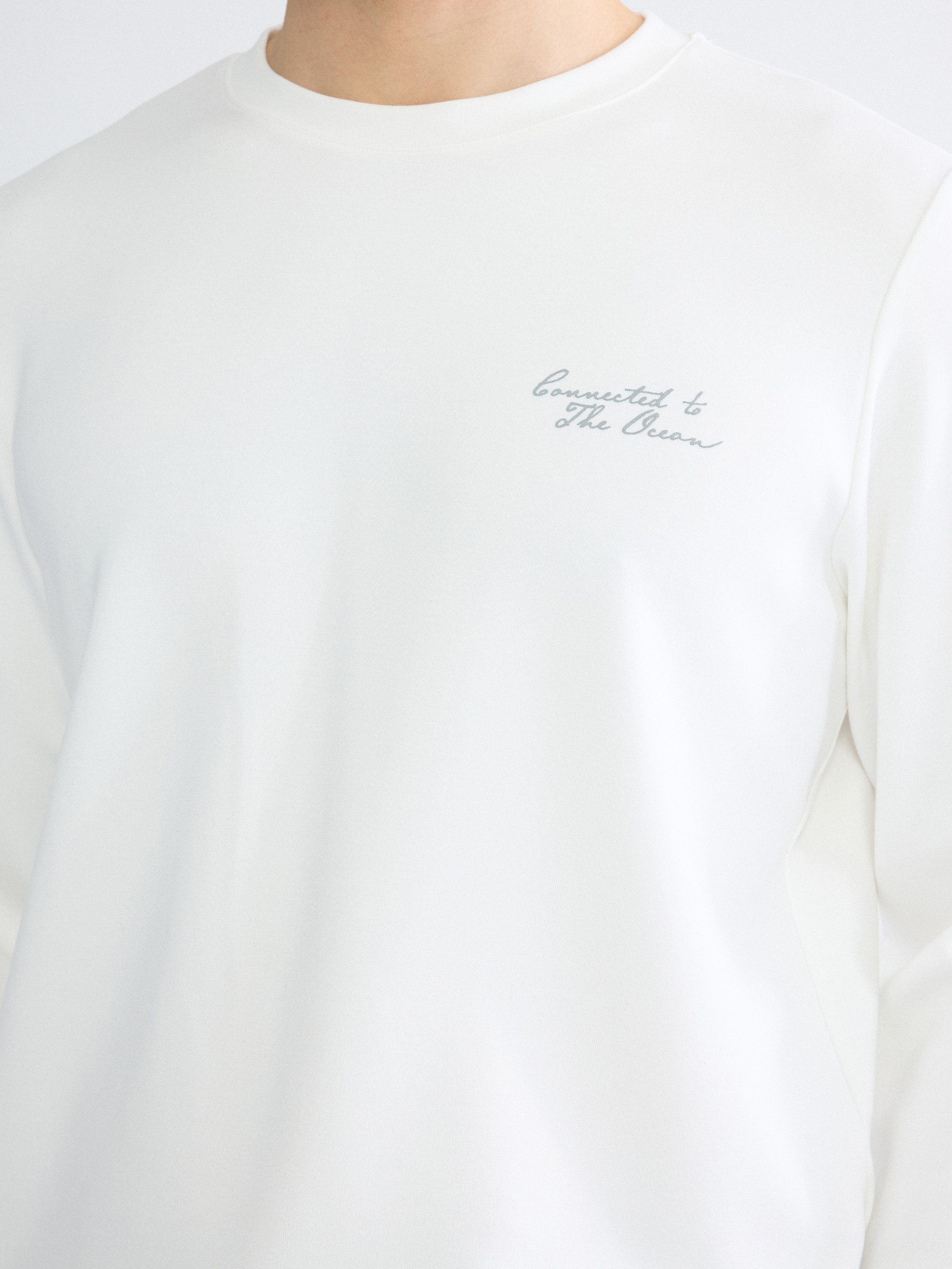 LCWAIKIKI Classic Bisiklet Yaka Nakışlı Erkek Sweatshirt görsel 3