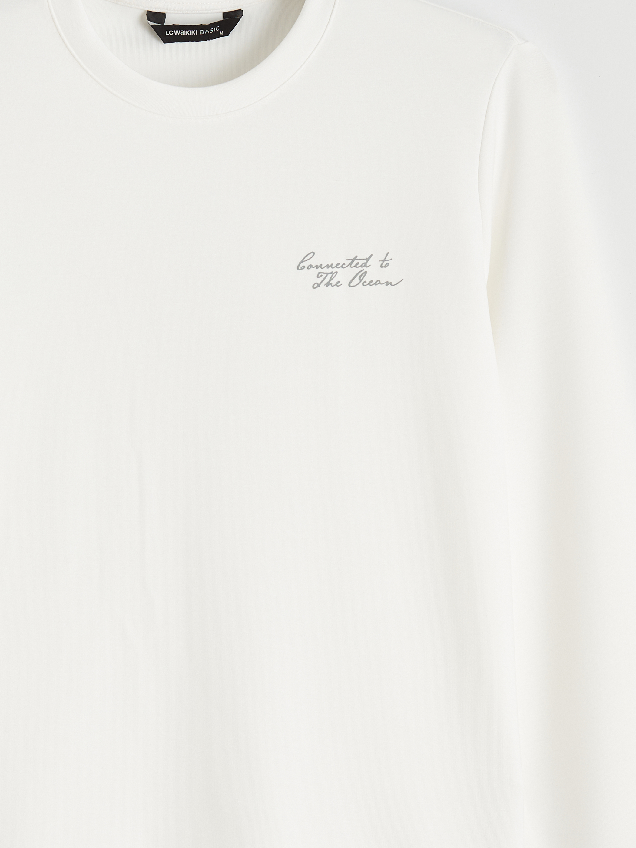 LCWAIKIKI Classic Bisiklet Yaka Nakışlı Erkek Sweatshirt görsel 6