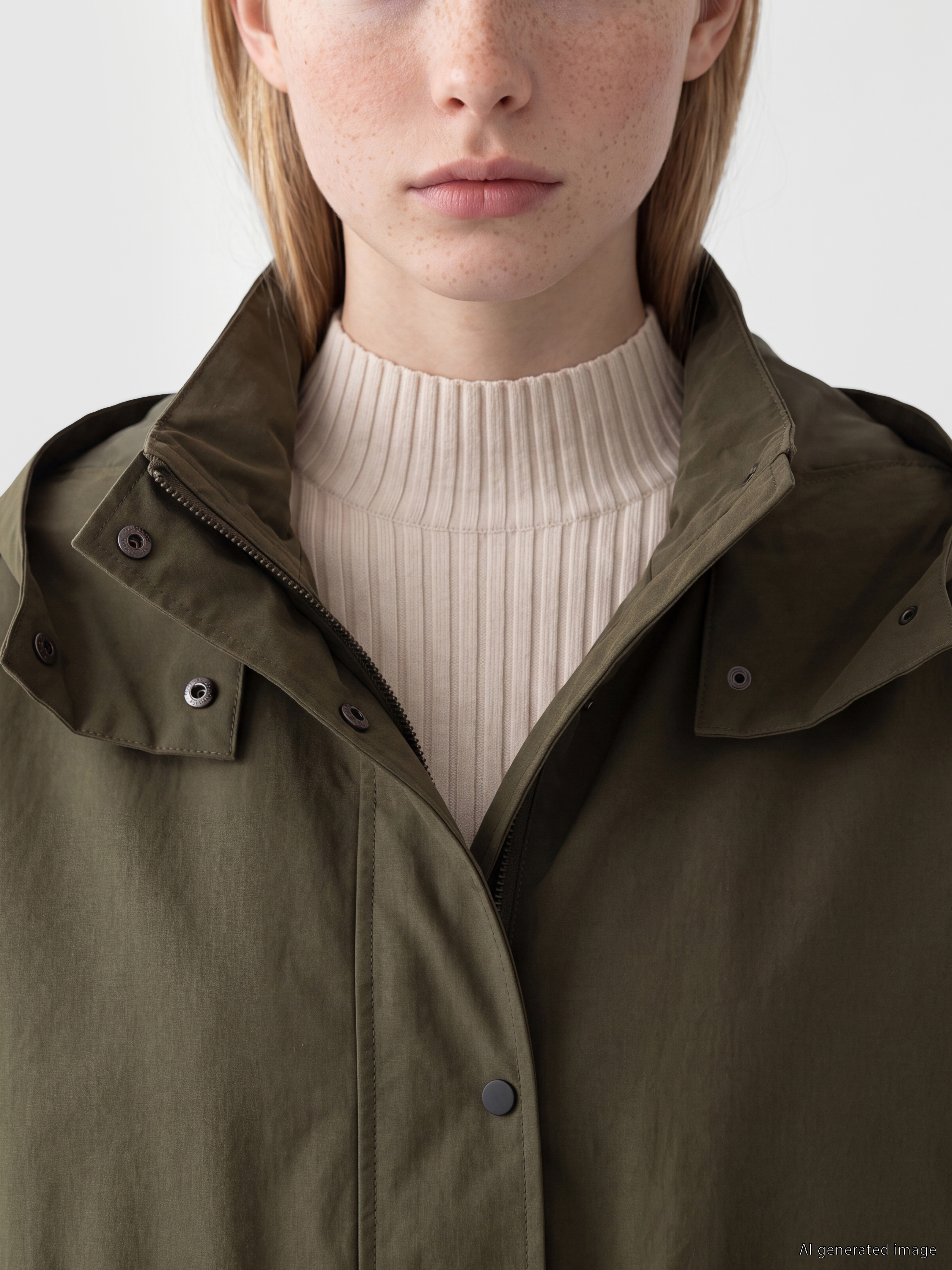 XSIDE Kapüşonlu Oversize Kadın Ceket görsel 3