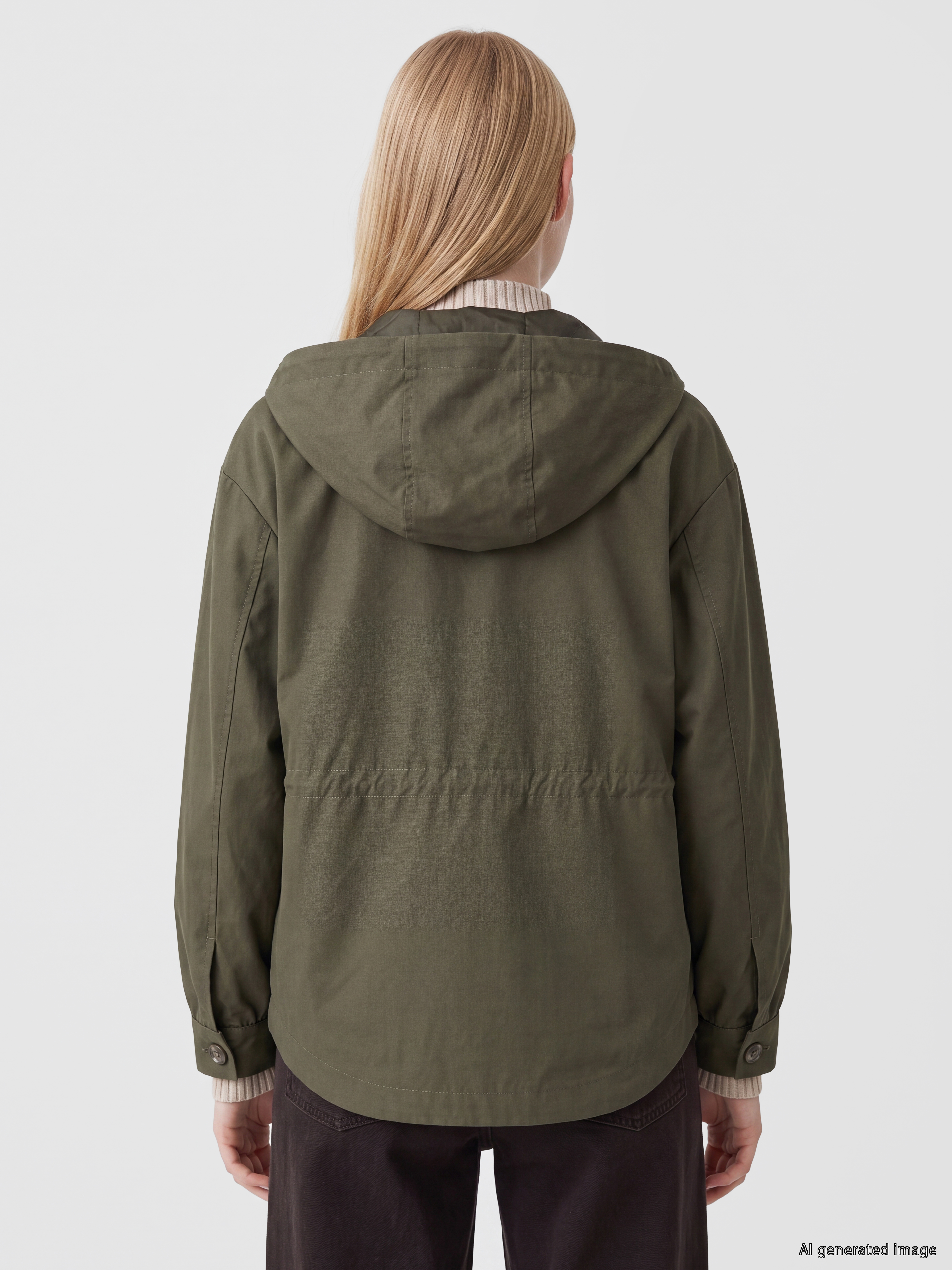 XSIDE Kapüşonlu Oversize Kadın Ceket görsel 5