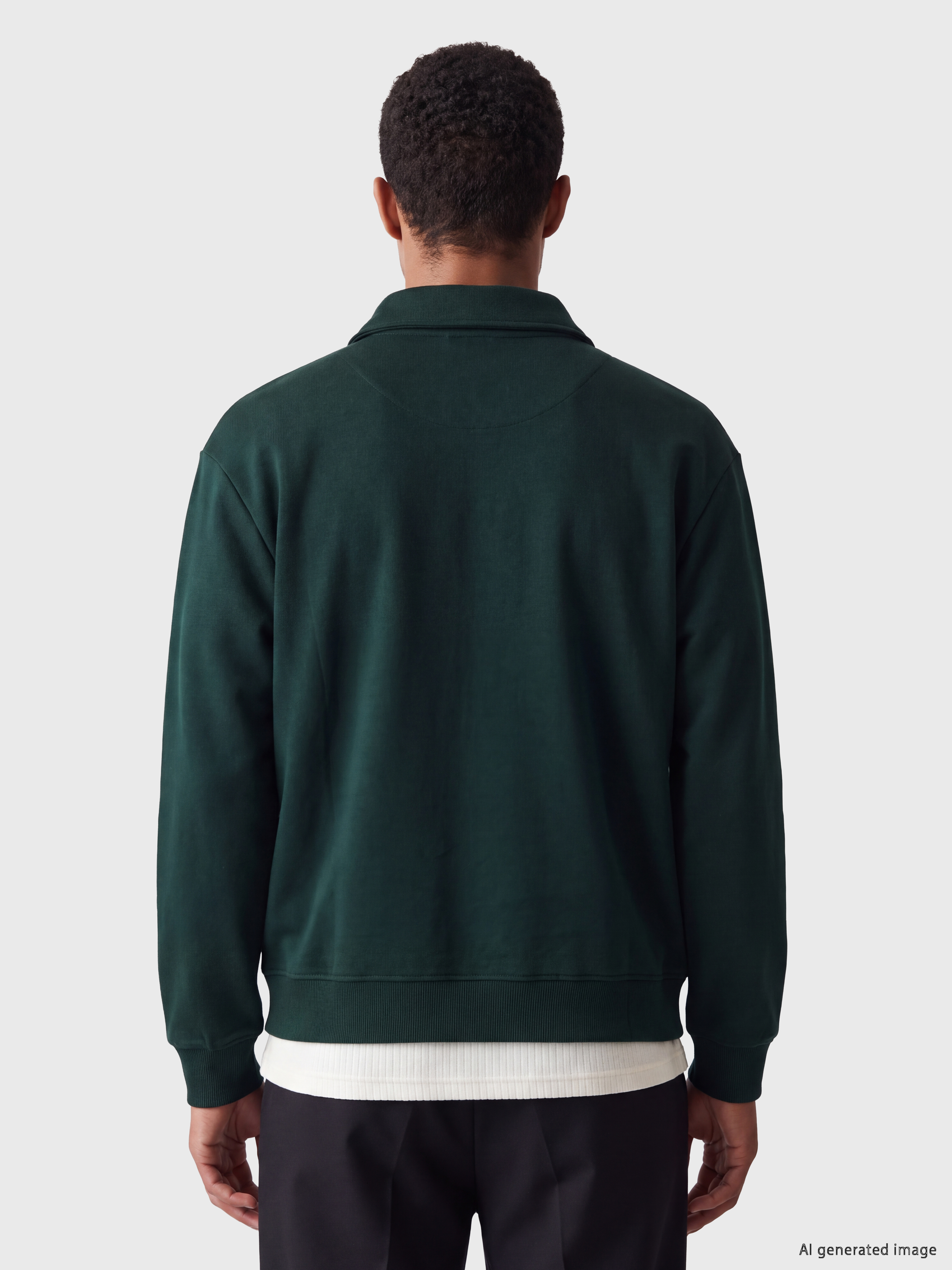 LCW Vision Polo Yaka Erkek Sweatshirt görsel 3