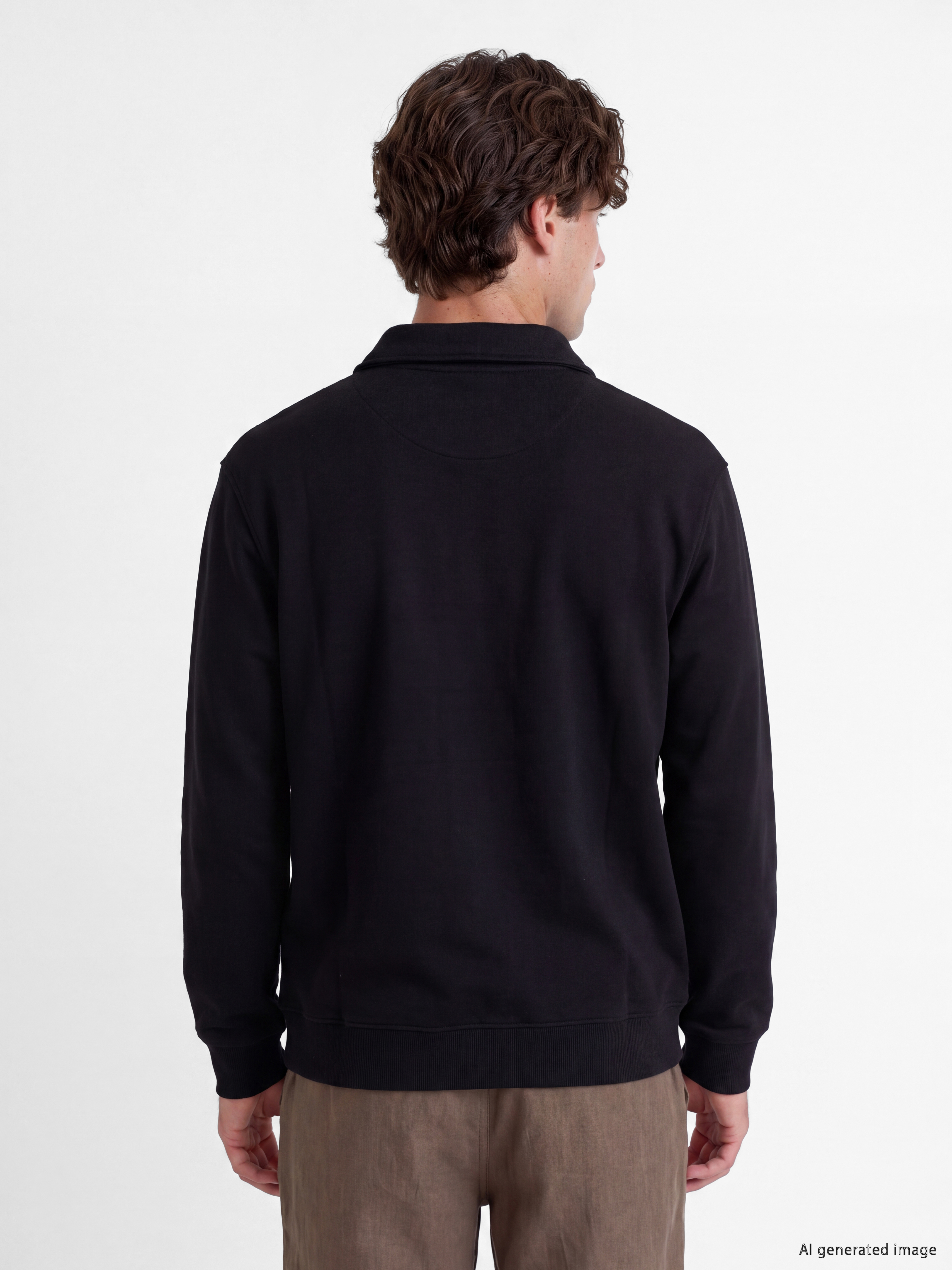 LCW Vision Polo Yaka Erkek Sweatshirt görsel 4