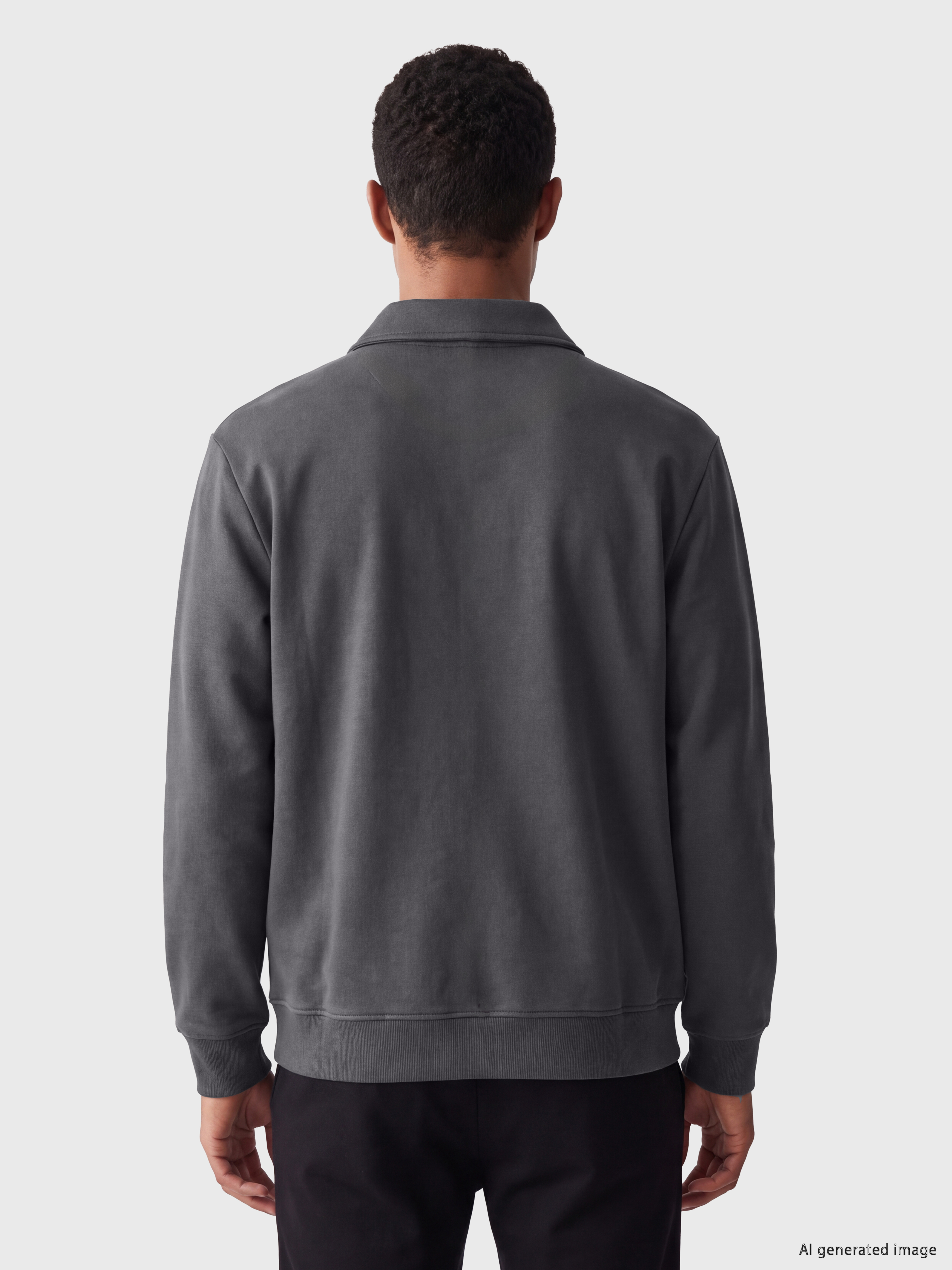 LCW Vision Polo Yaka Erkek Sweatshirt görsel 3