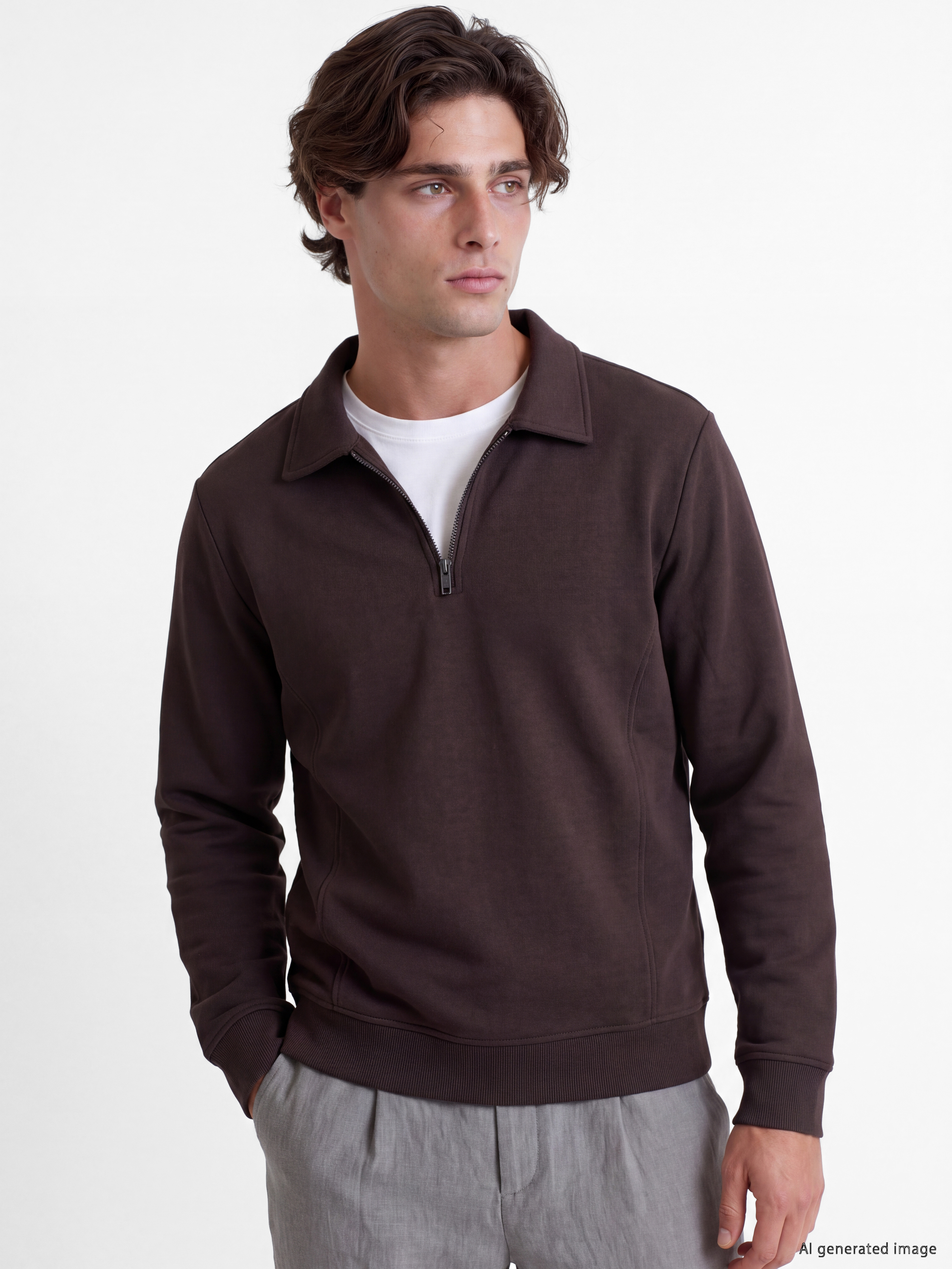 LCW Vision Polo Yaka Erkek Sweatshirt