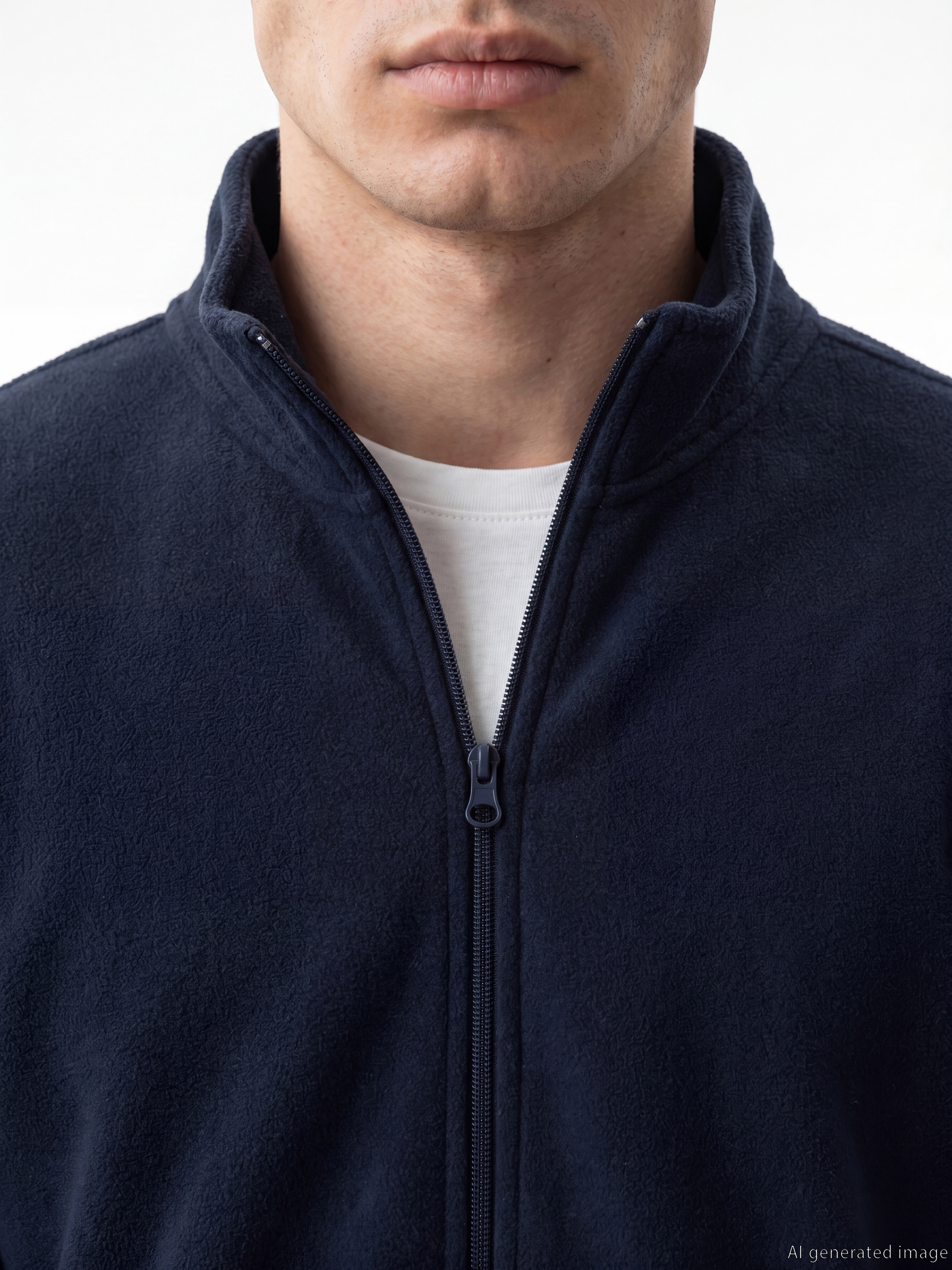 LCWAIKIKI Classic Dik Yaka Erkek Polar Fermuarlı Sweatshirt görsel 3