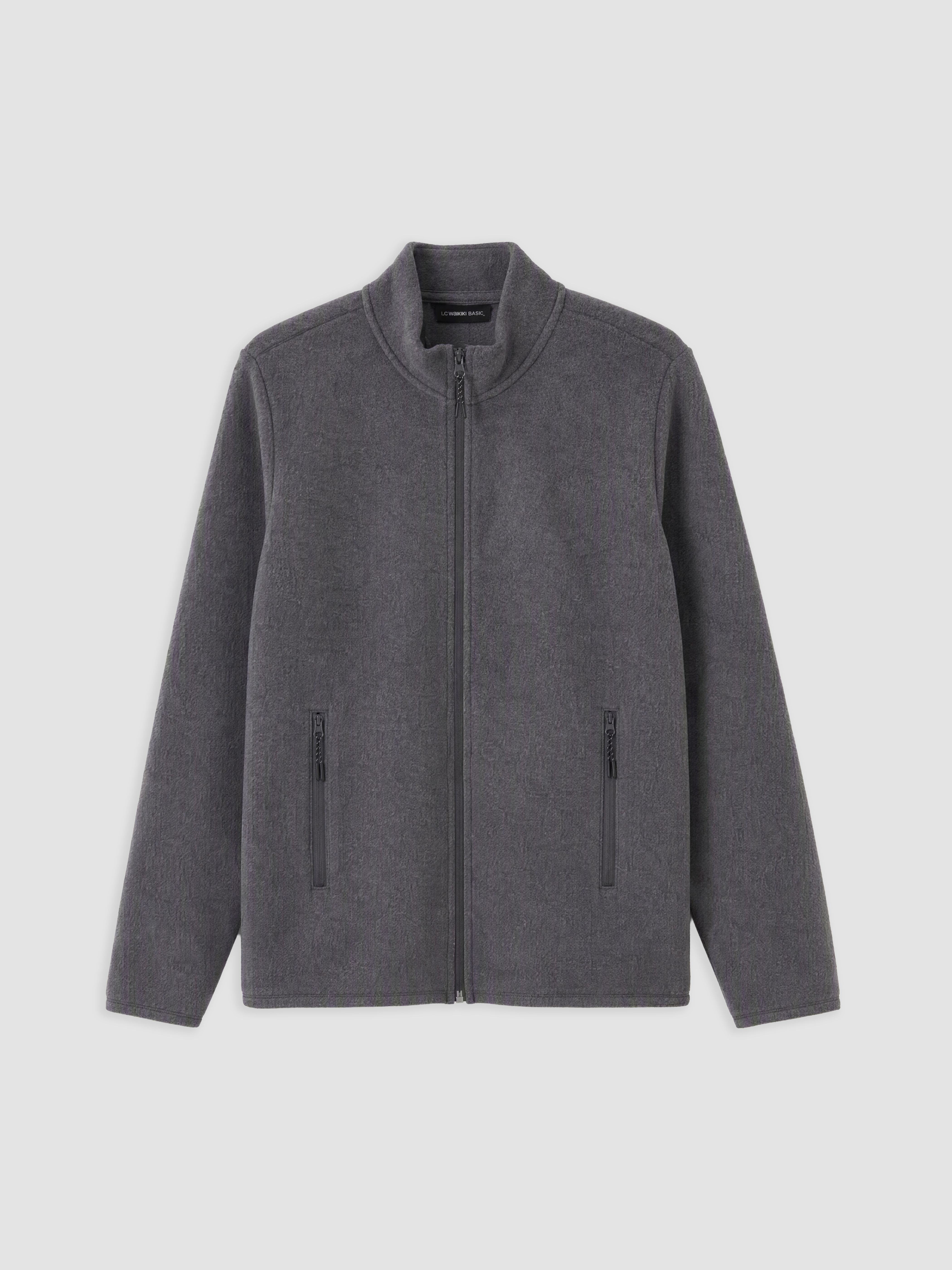 LCWAIKIKI Classic Dik Yaka Erkek Polar Fermuarlı Sweatshirt görsel 4