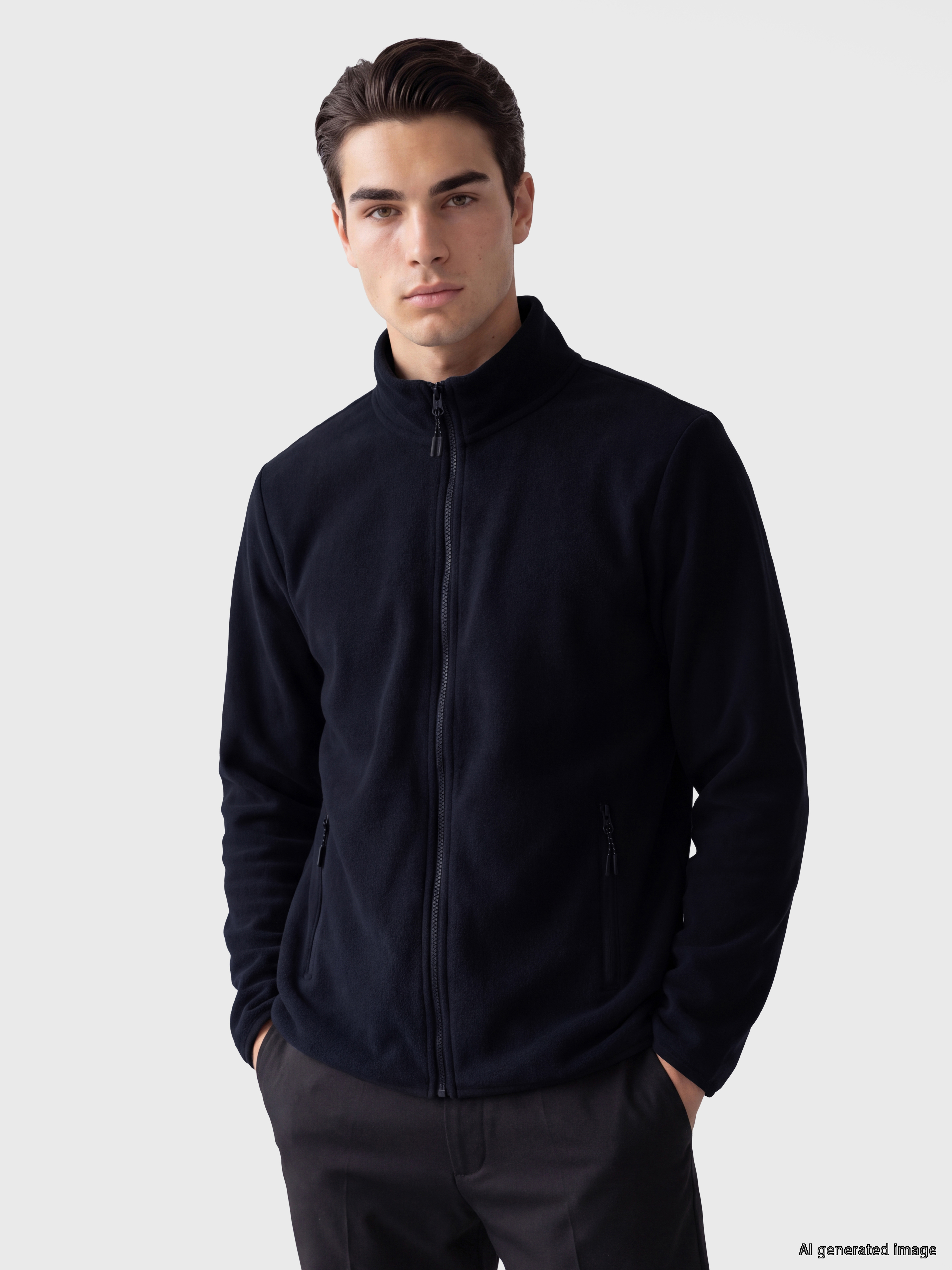 LCWAIKIKI Classic Dik Yaka Erkek Polar Fermuarlı Sweatshirt