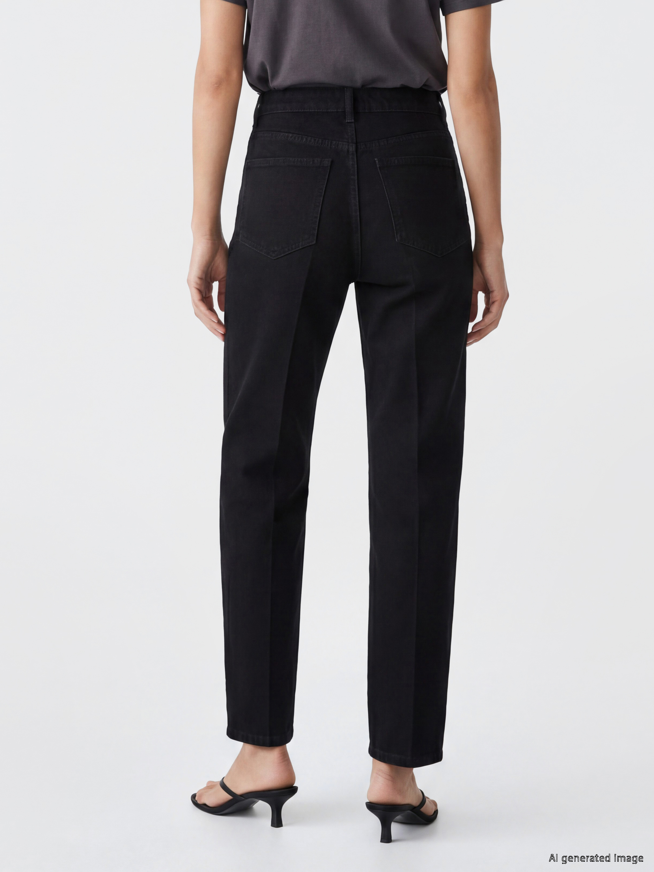 LCWAIKIKI Classic Yüksek Bel Barrel Fit Kadın Jean Pantolon görsel 4