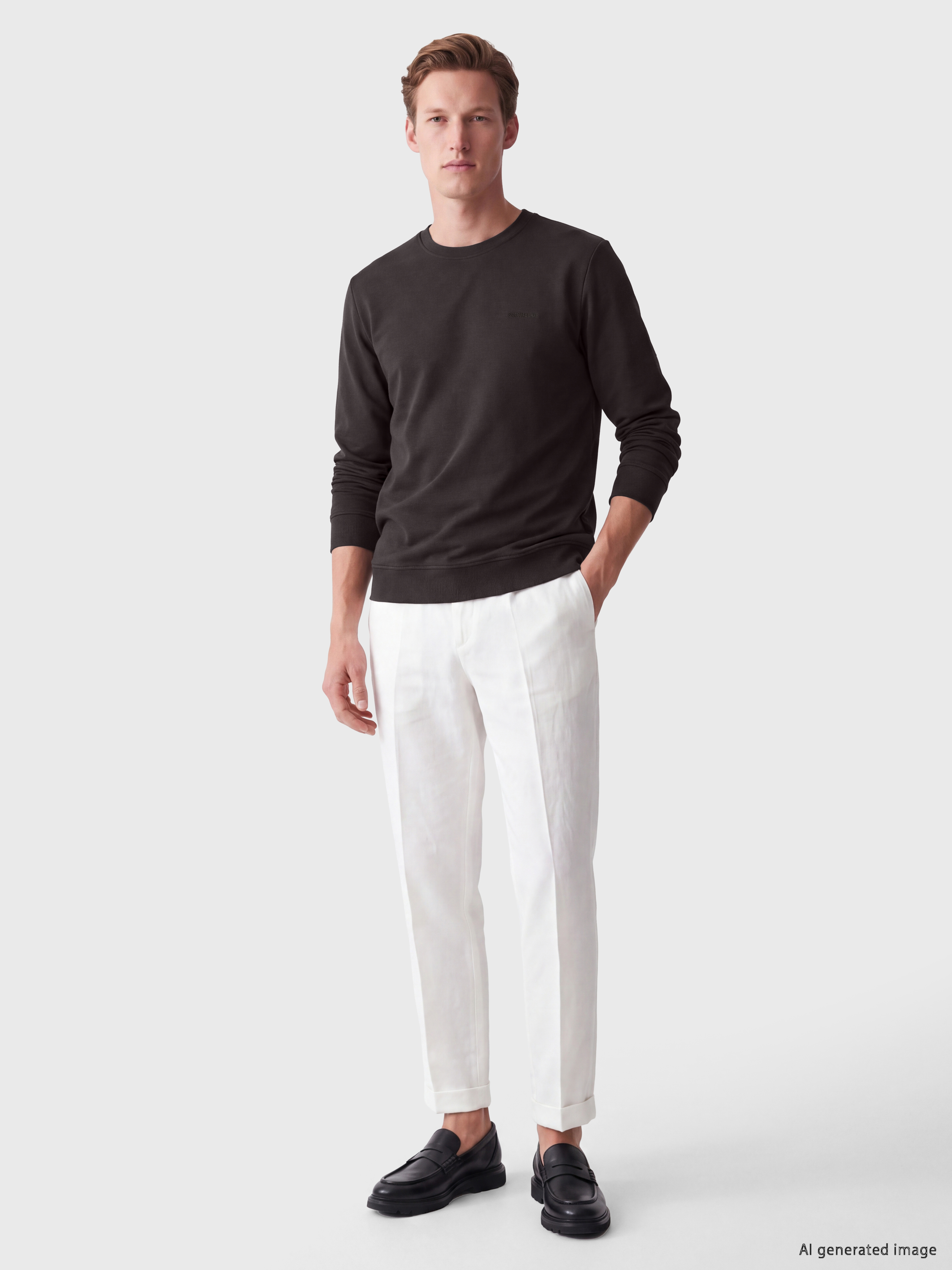 SOUTHBLUE Bisiklet Yaka Baskılı Erkek Sweatshirt görsel 2