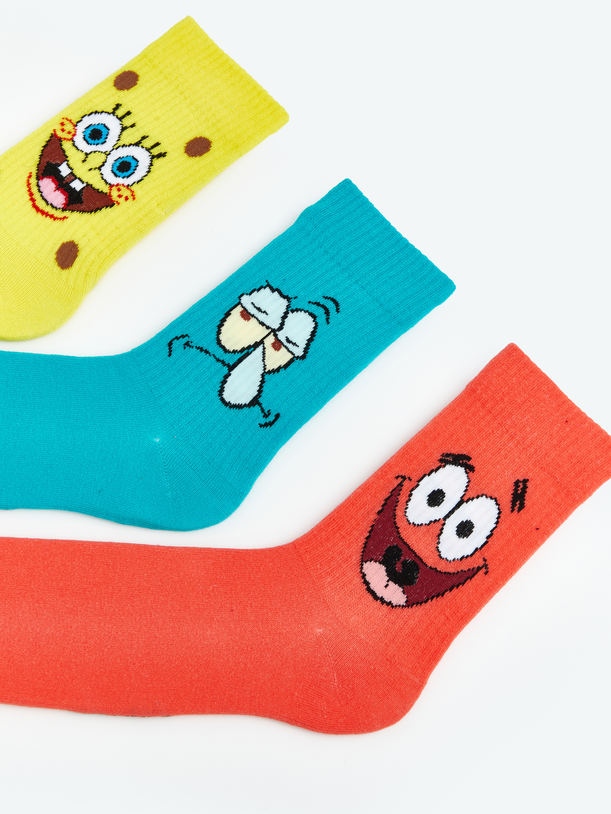LCW ACCESSORIES SpongeBob Baskılı Erkek Soket Çorap 3'lü Paket görsel 2