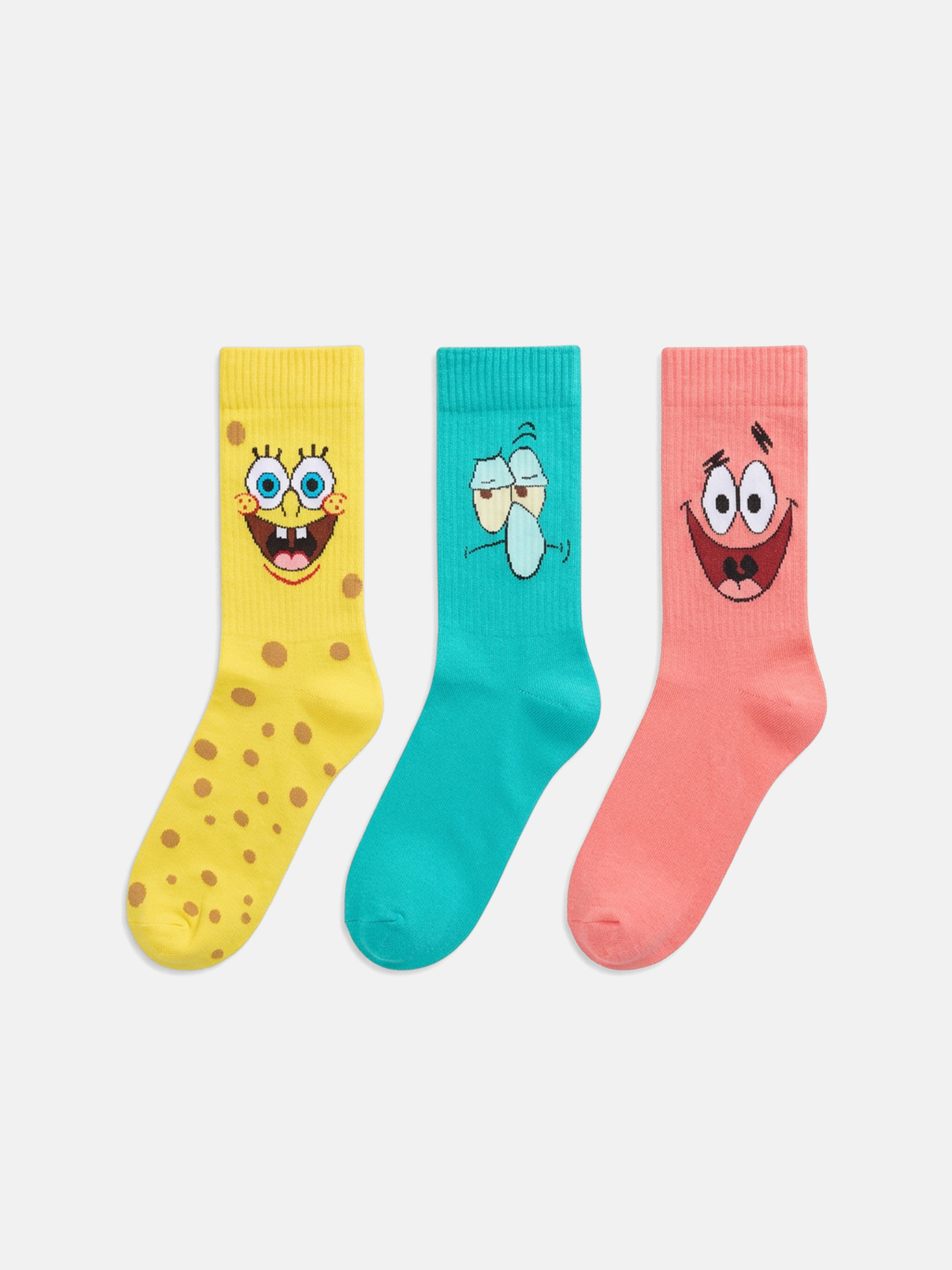 LCW ACCESSORIES SpongeBob Baskılı Erkek Soket Çorap 3'lü Paket