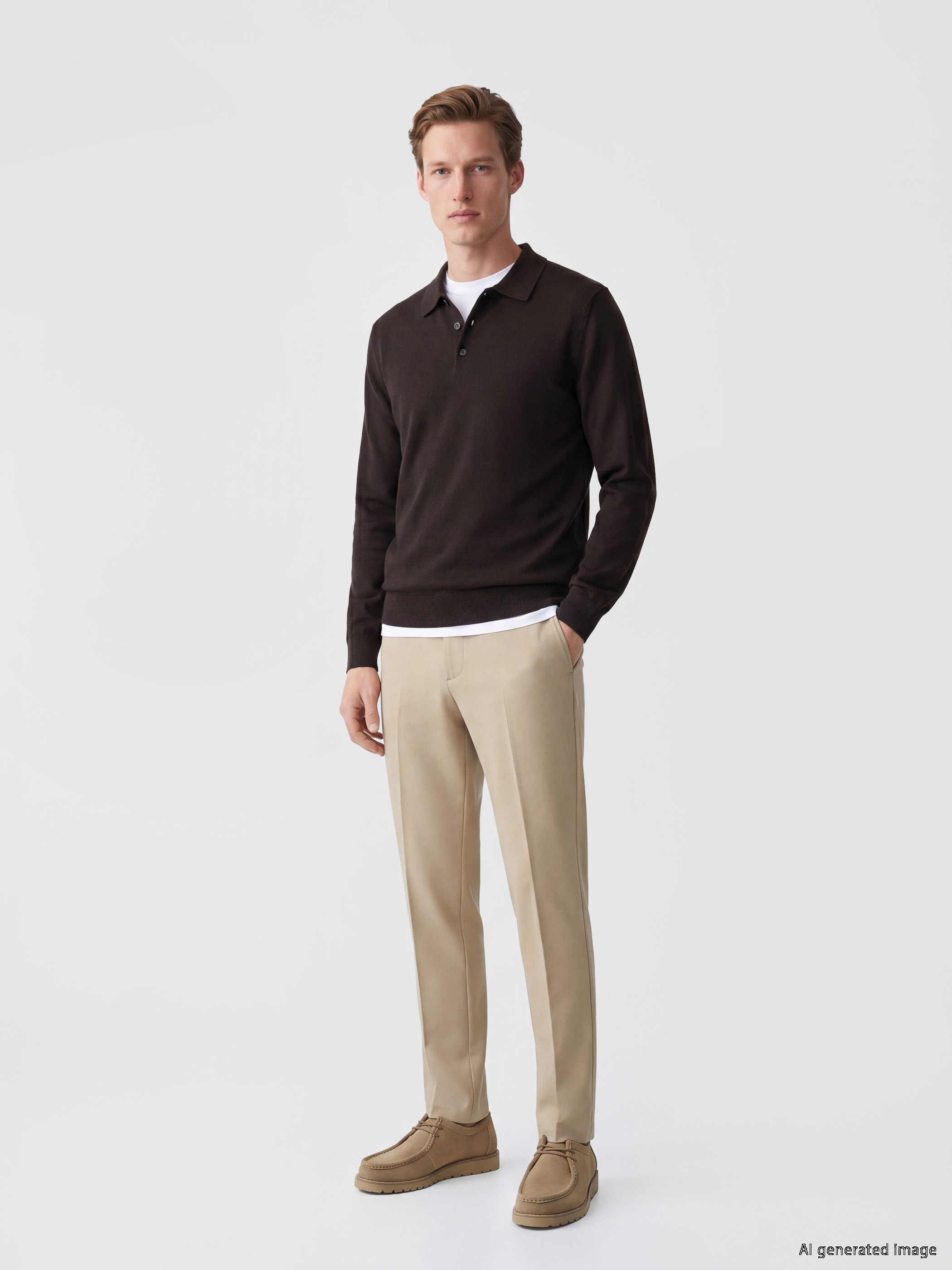 SOUTHBLUE Erkek Polo Yaka Triko Kazak görsel 2