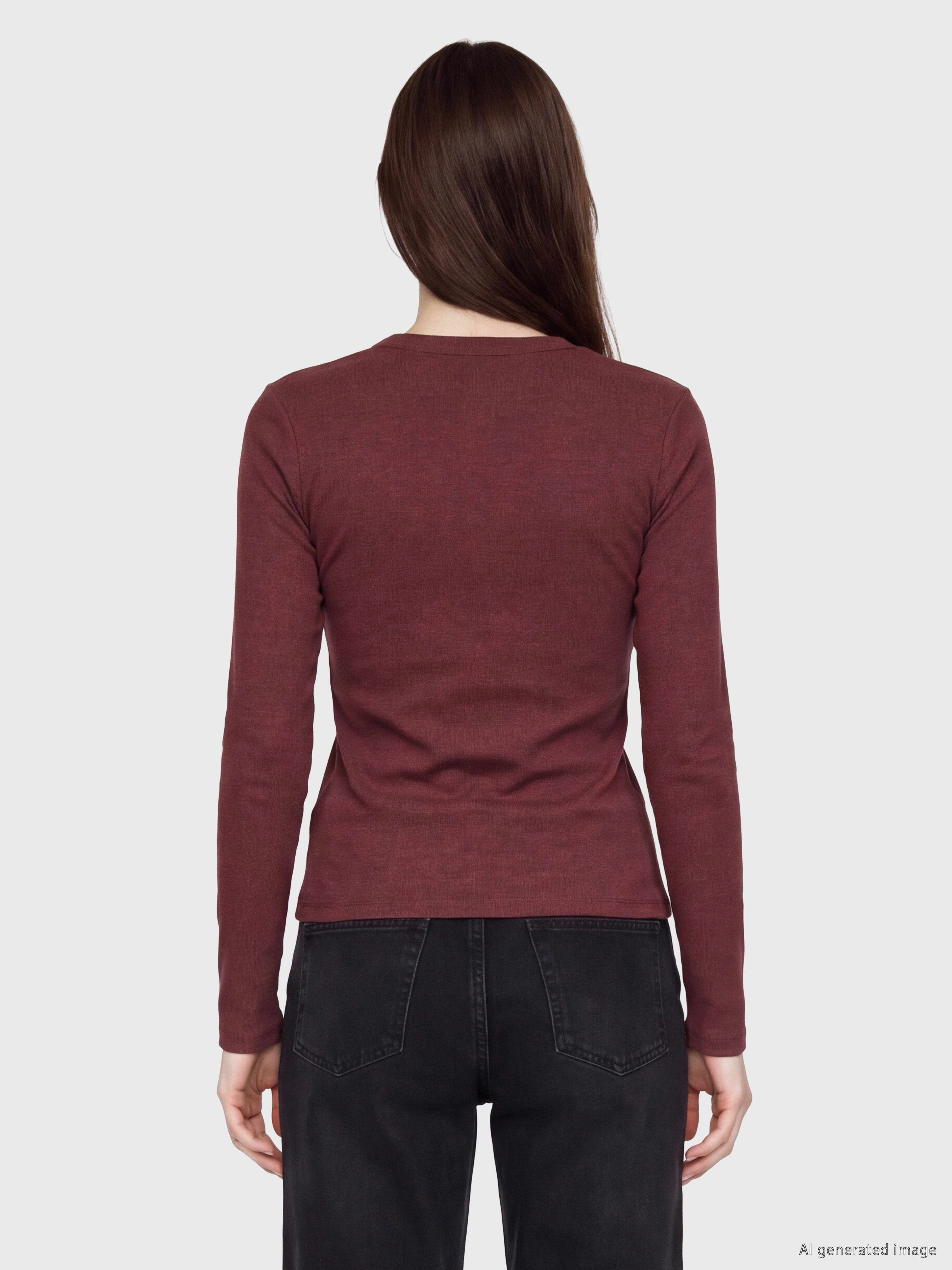 LCW EVERYDAY Bisiklet Yaka Kadın Fitilli Body görsel 4