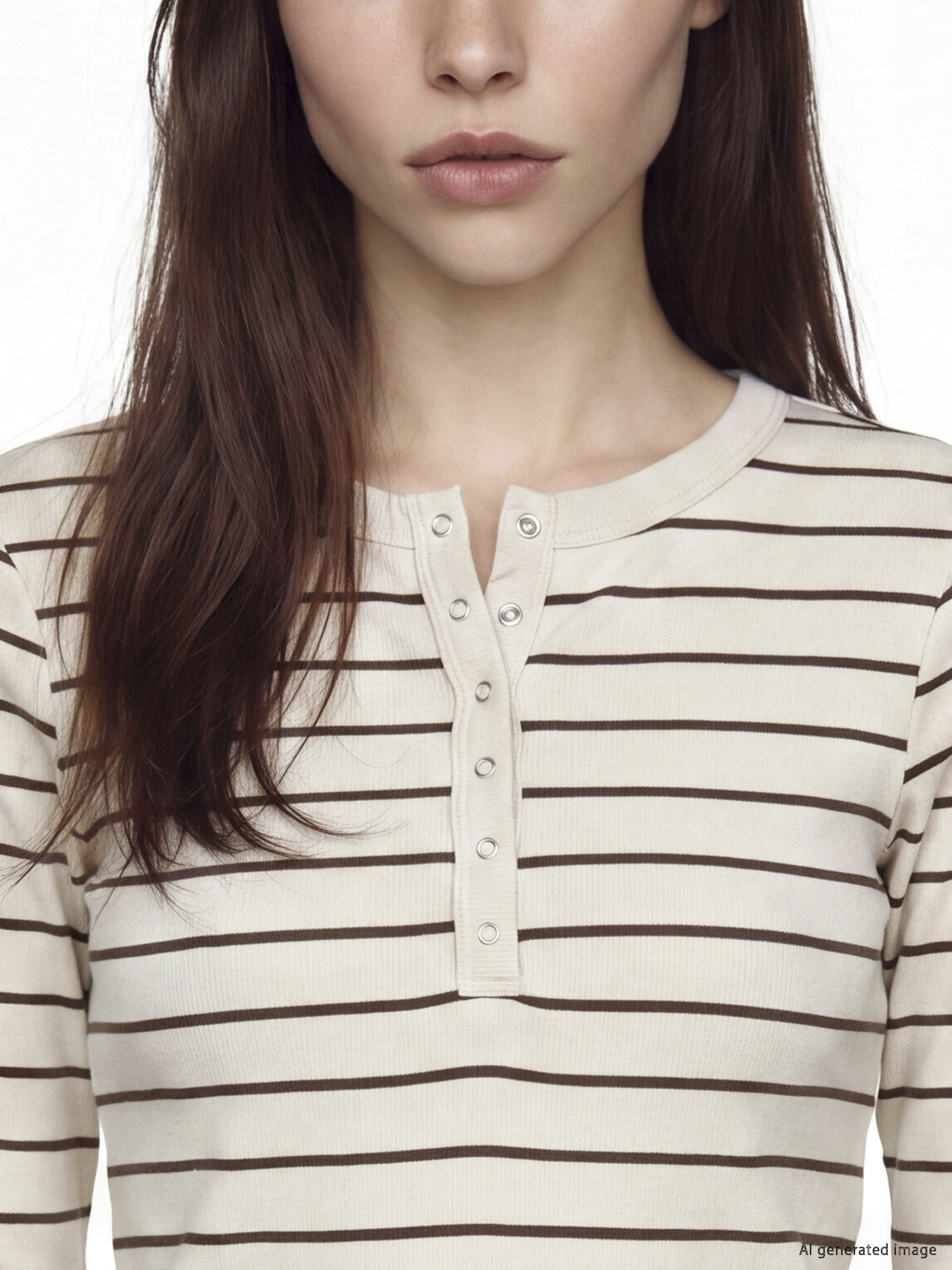 LCW EVERYDAY Bisiklet Yaka Çizgili Kadın Body görsel 3
