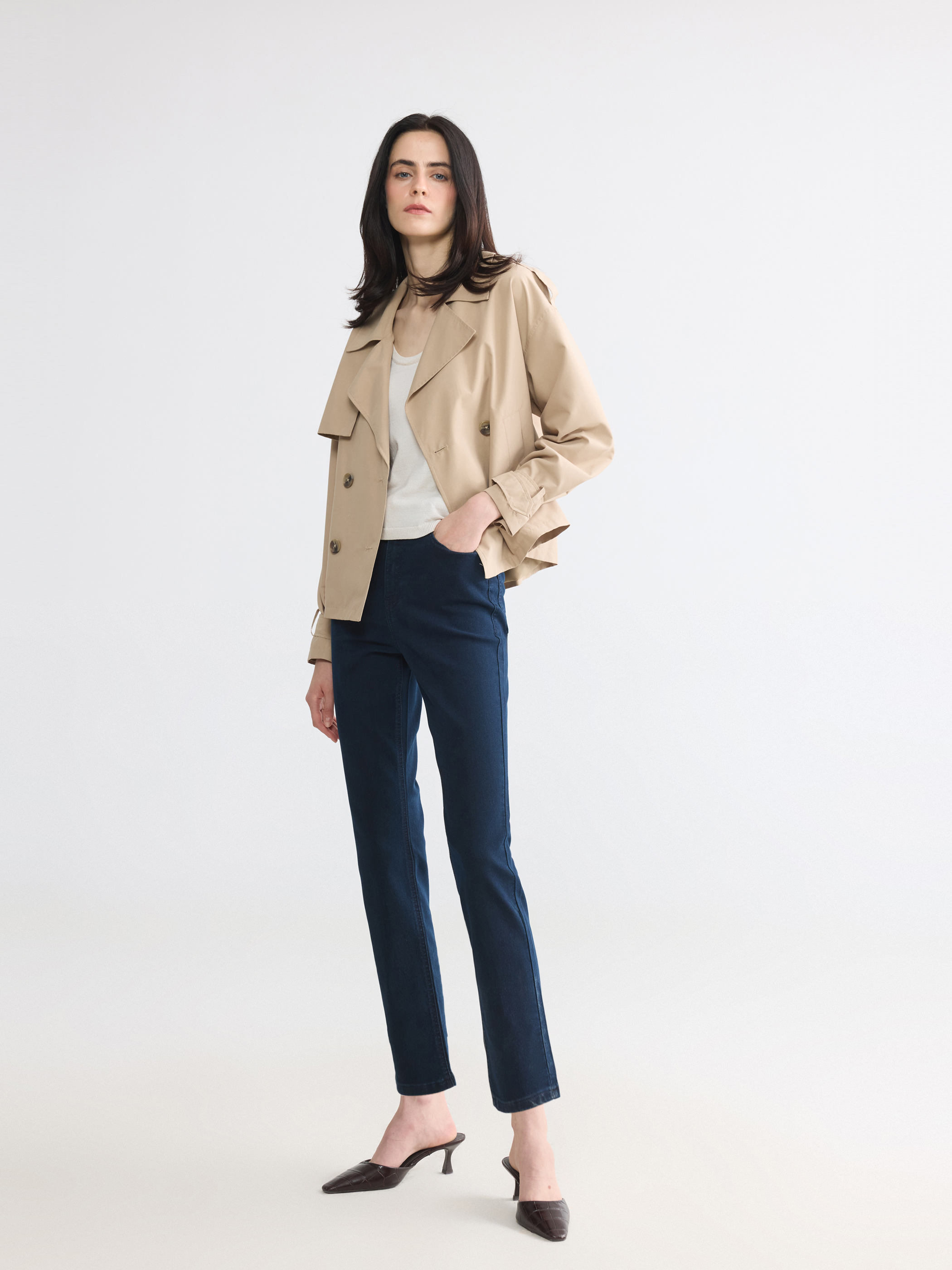 LCWAIKIKI Classic Yüksek Bel Slim Mom Kadın Jean Pantolon