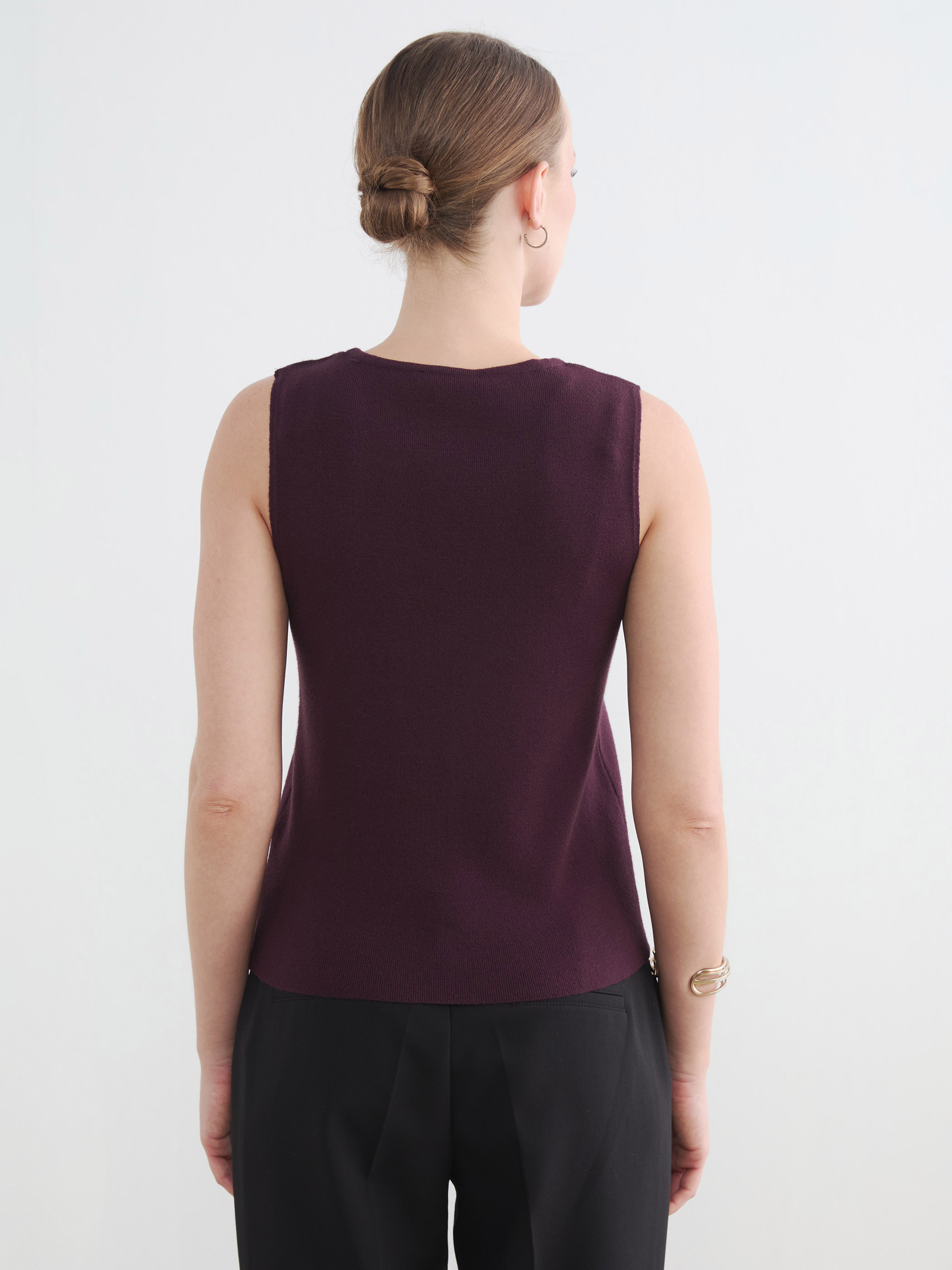 LCW EVERYDAY Kaçık Yaka Kadın Triko Atlet görsel 5