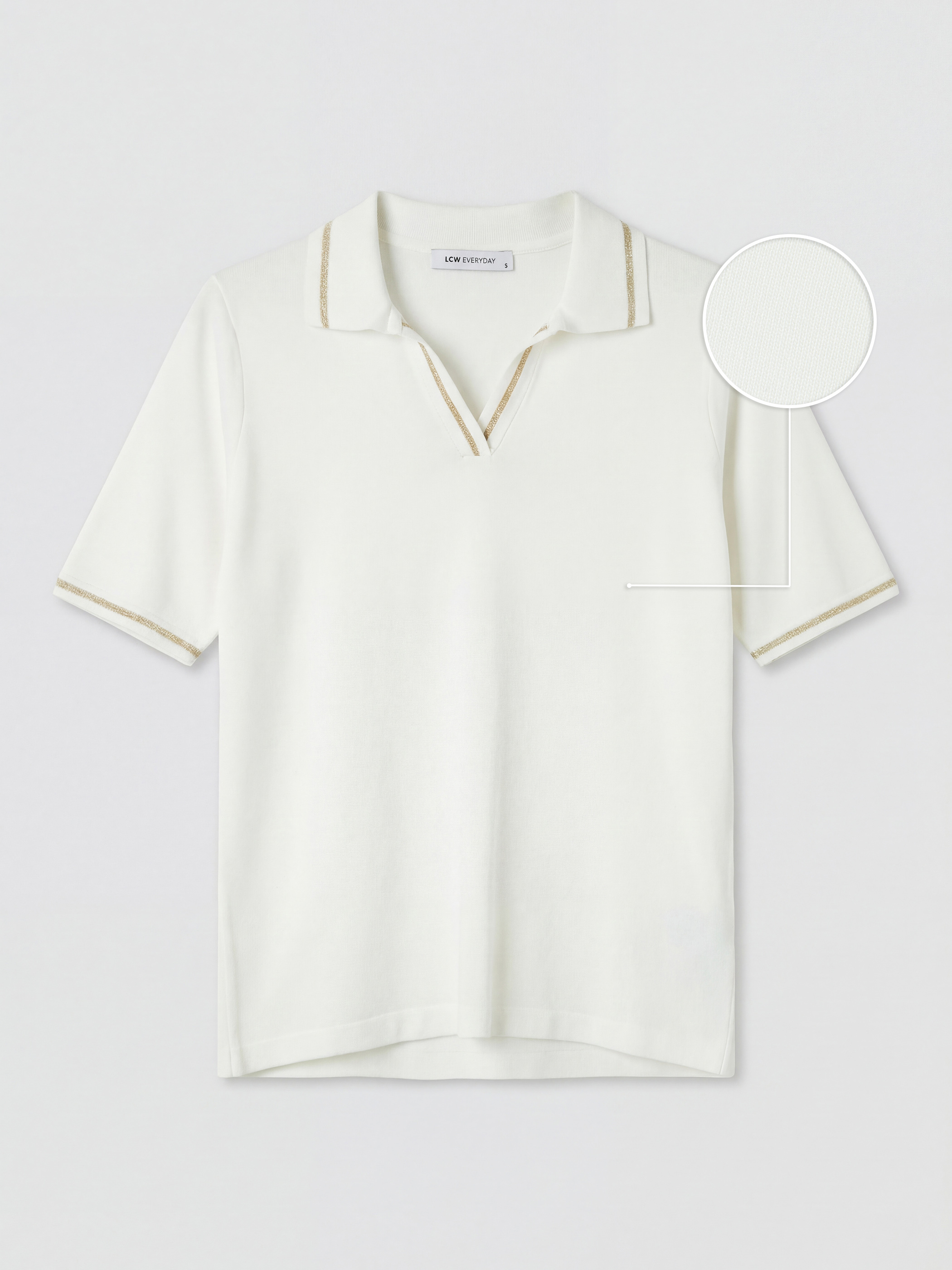 LCW EVERYDAY Polo Yaka Kadın Triko Kazak görsel 6