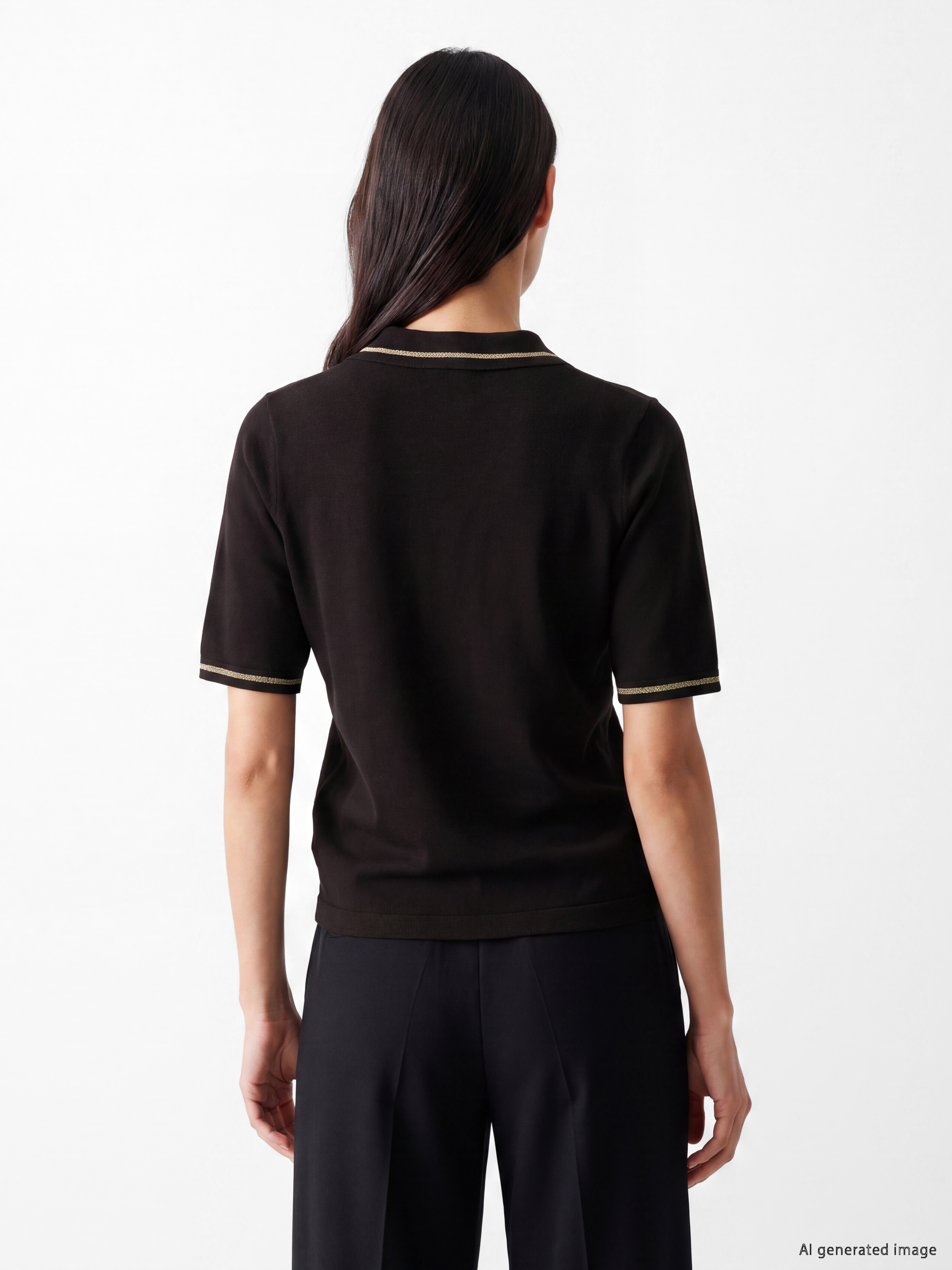 LCW EVERYDAY Polo Yaka Kadın Triko Kazak görsel 4