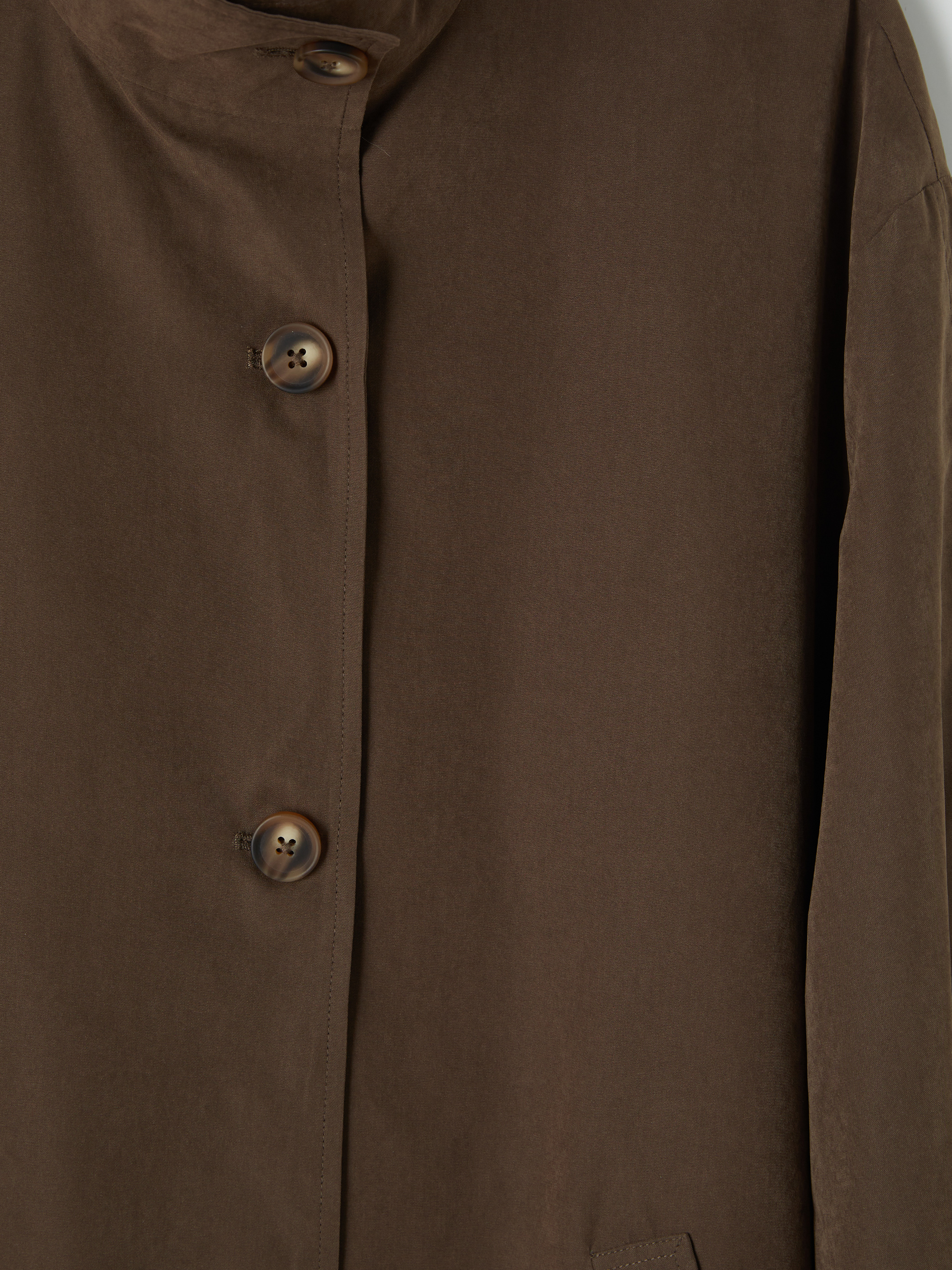 LCW Modest Oversize Gabardin Kadın Trençkot görsel 7